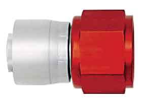 Aeroquip Fitting - Hose End - AQP/Startlite - Straight - 4 AN Hose Crimp to 4 AN Female - Aluminum - Red / Silver - Each