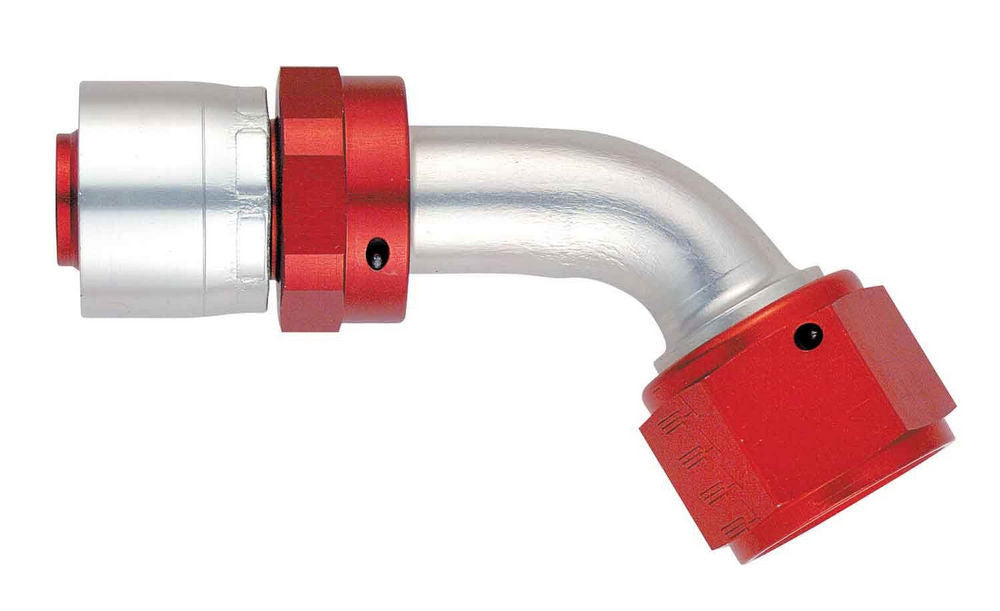 Aeroquip Fitting - Hose End - AQP/Startlite - 30 Degree - 6 AN Hose Crimp to 6 AN Female Swivel - Aluminum - Red /