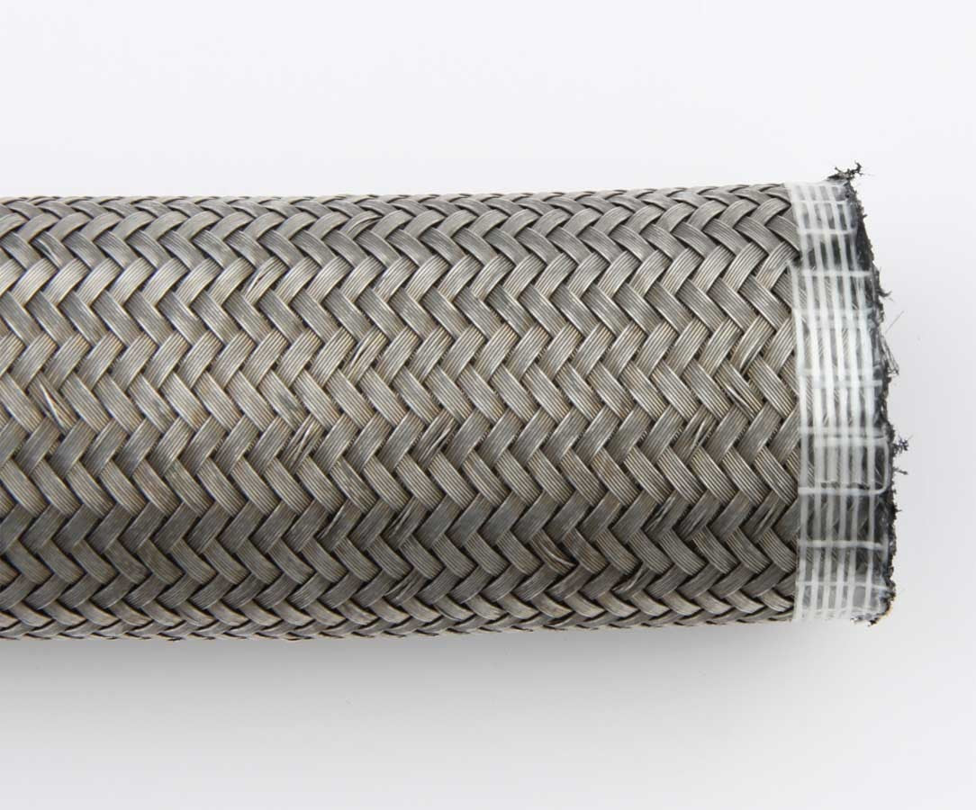 Aeroquip Hose - AQP Racing Hose - 6 AN - 6 ft - Braided Stainless / Rubber - Natural - Each