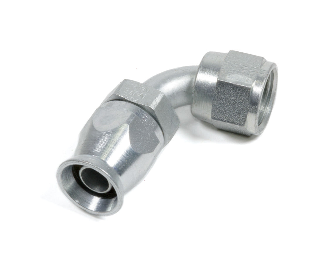 Aeroquip Fitting - Hose End - PTFE Racing Hose - 90 Degree - 6 AN Hose to 6 AN Female - Steel - Natural - Each