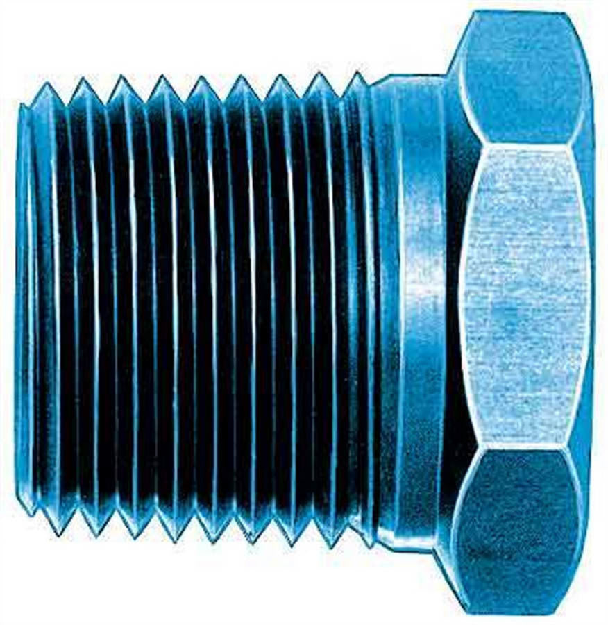 Aeroquip Fitting - Bushing - 1/8 in NPT Female to 1/2 in NPT Male - Aluminum - Blue Anodized - Each