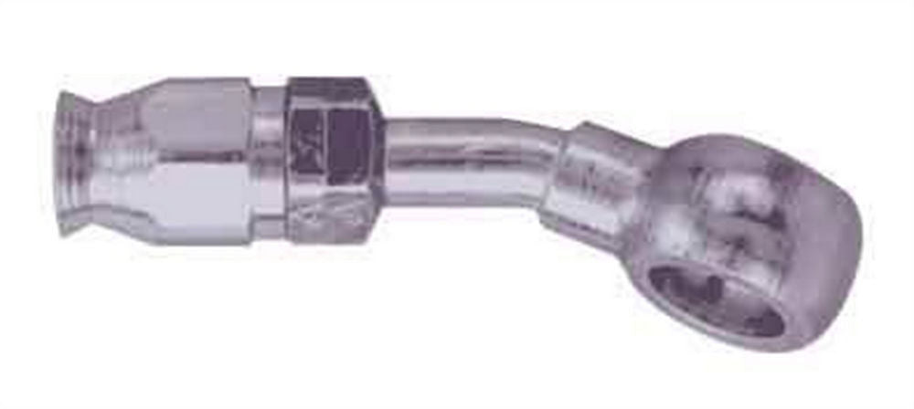Aeroquip Fitting - Hose End - Banjo - PTFE Racing Hose - 17 Degree - 3 AN Hose to 10 mm Banjo - Steel - Natural - Each