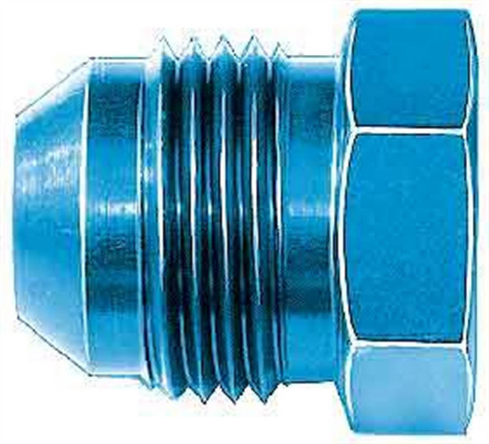 Aeroquip Fitting - Plug - 8 AN - Hex Head - Aluminum - Blue Anodized - Each