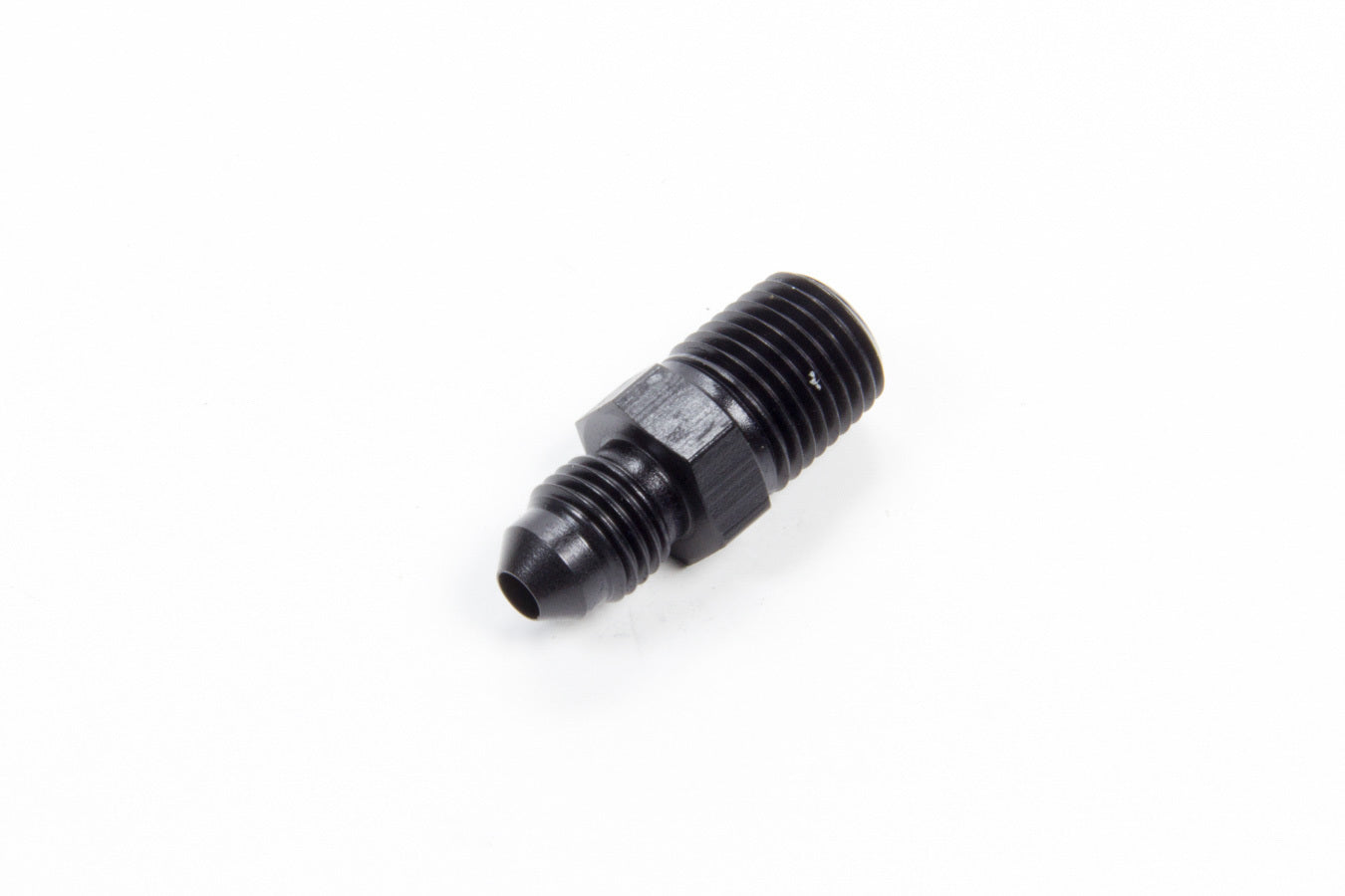 Aeroquip Fitting - Adapter - Straight - 4 AN Male to 1/4 in NPT Male - Aluminum - Black Anodized - Each