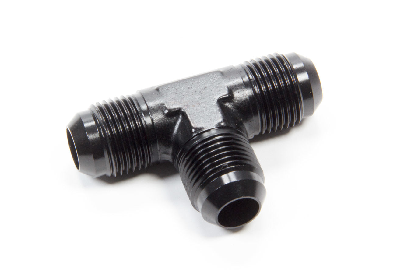 Aeroquip Fitting - Adapter Tee - 10 AN Male x 10 AN Male x 10 AN Male - Aluminum - Black Anodized - Each