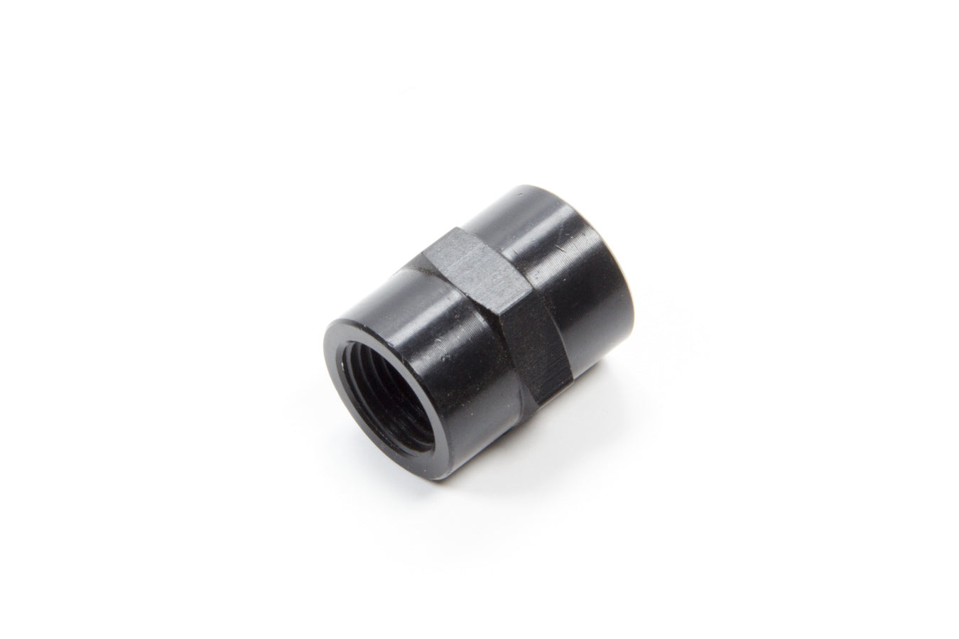 Aeroquip Fitting - Adapter - Straight - 3/8 in NPT Female to 3/8 in NPT Female - Aluminum - Black Anodized - Each