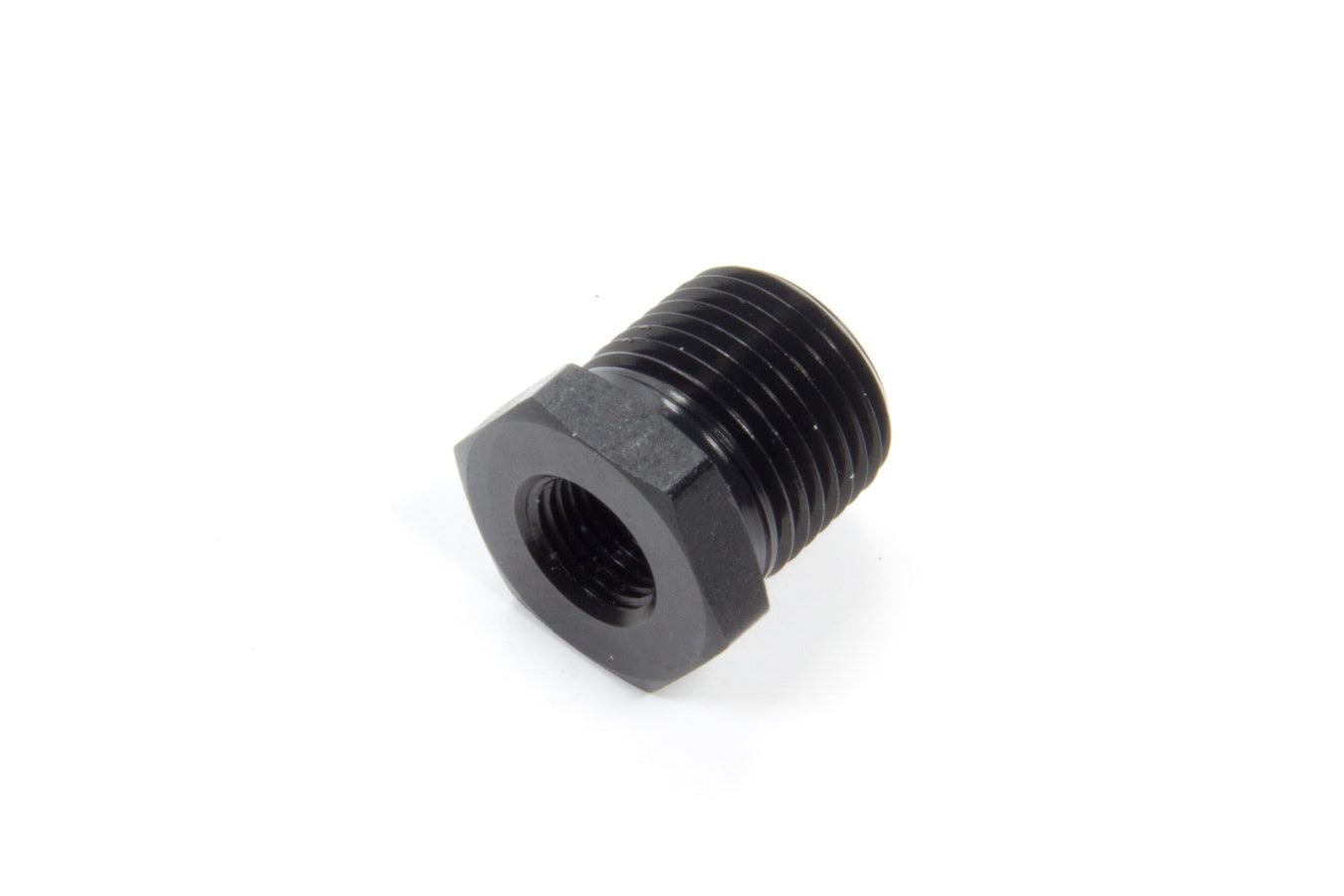 Aeroquip Fitting - Bushing - 1/8 in NPT Female to 3/8 in NPT Male - Aluminum - Black Anodized - Each
