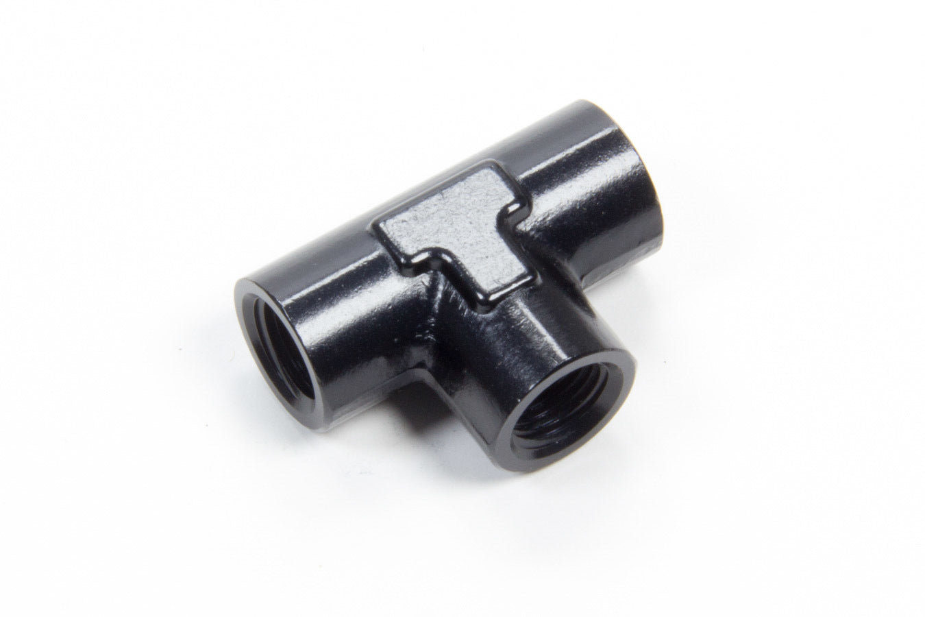 Aeroquip Fitting - Adapter Tee - 1/8 in NPT Female x 1/8 in NPT Female x 1/8 in NPT Female - Aluminum - Black Anodized
