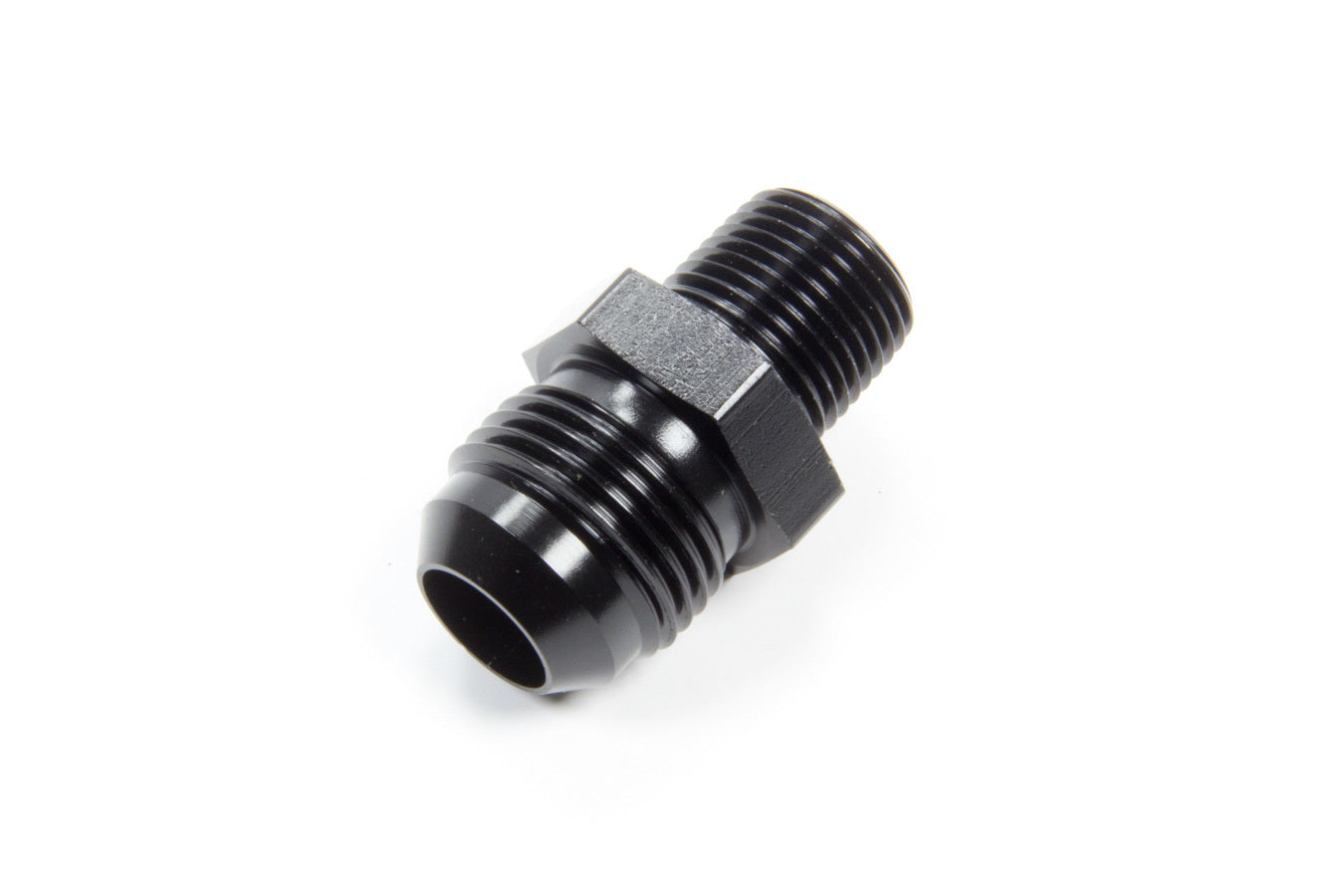 Aeroquip Fitting - Adapter - Straight - 10 AN Male to 3/8 in NPT Male - Aluminum - Black Anodized - Each