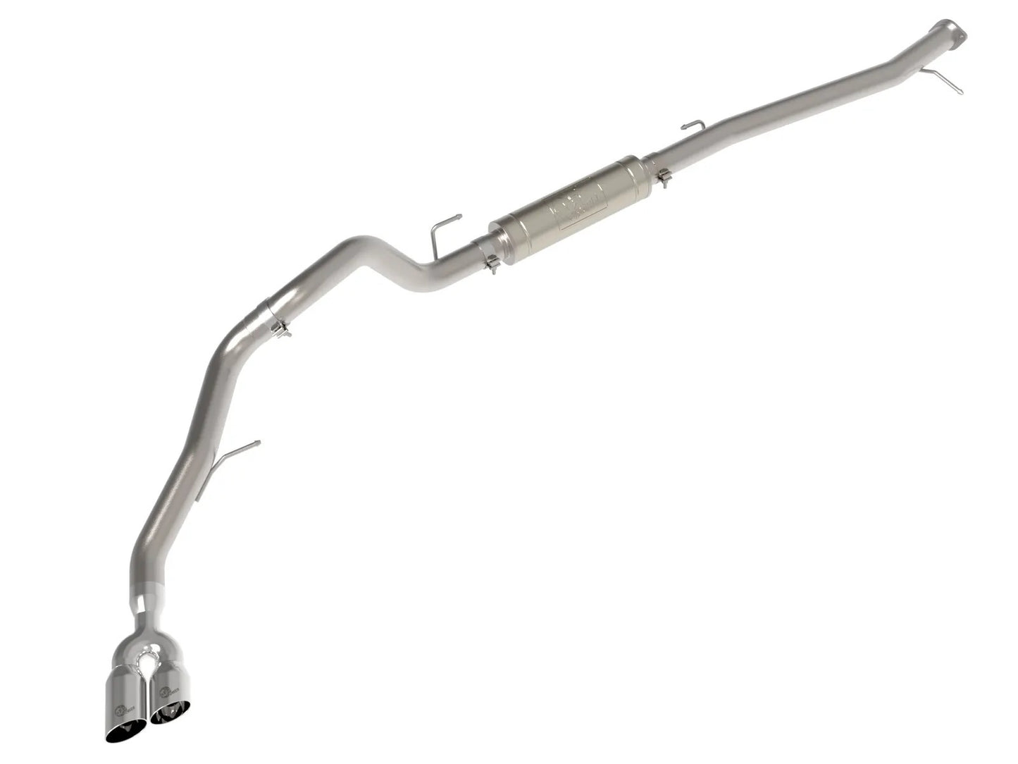 Afe Power Exhaust System - Vulcan Series - Cat-Back - 3 in Diameter - Single Rear Exit - Dual Tips - Stainless -