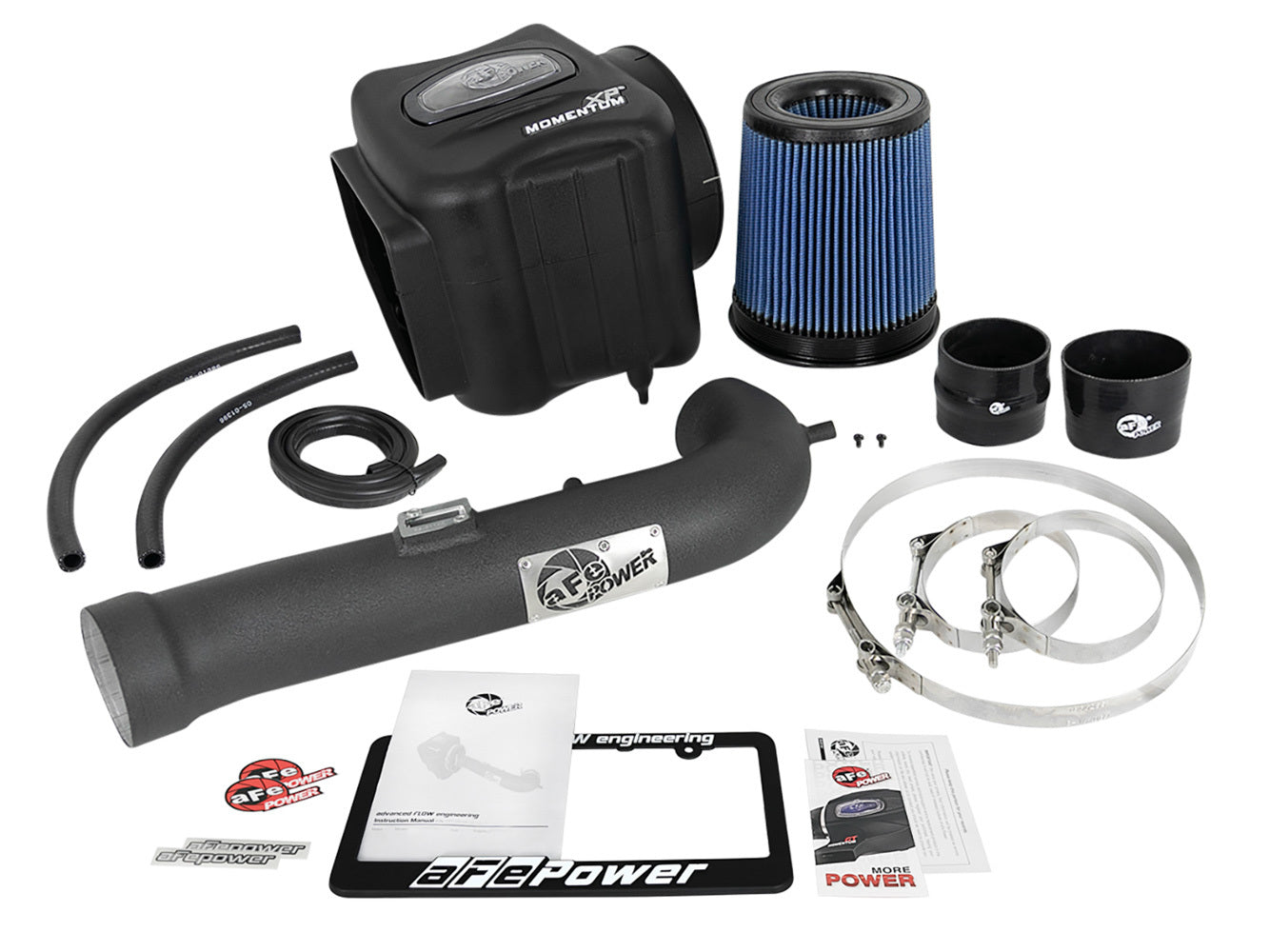 Afe Power Air Induction System - Momentum XP - Reusable Oiled Filter - Aluminum - Black Powder Coat - GM GenV