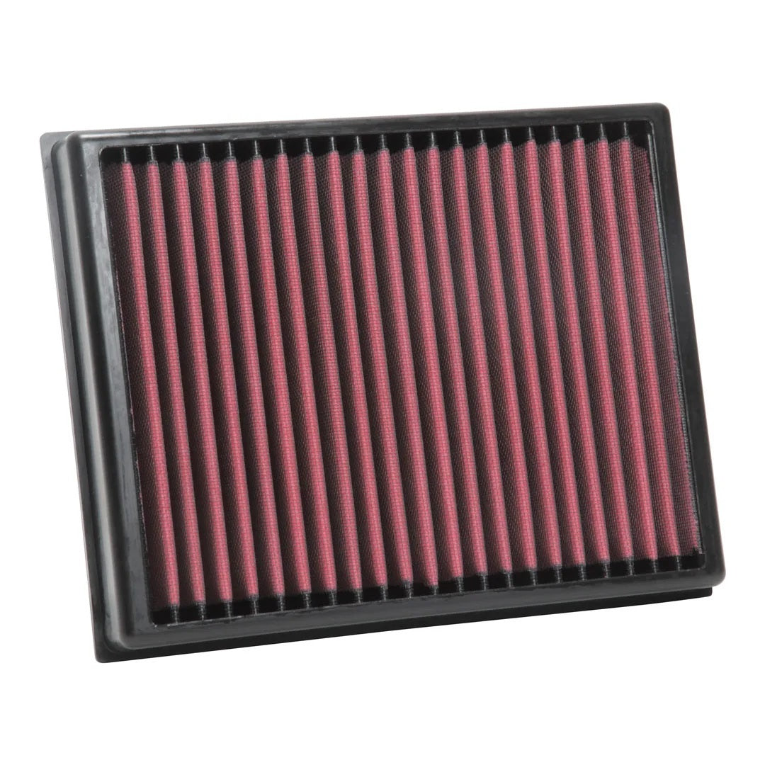Aem Induction Air Filter Element - DryFlow - Panel - 11.813 x 9.344 in - 1.625 in Tall - Synthetic - Red - Ford