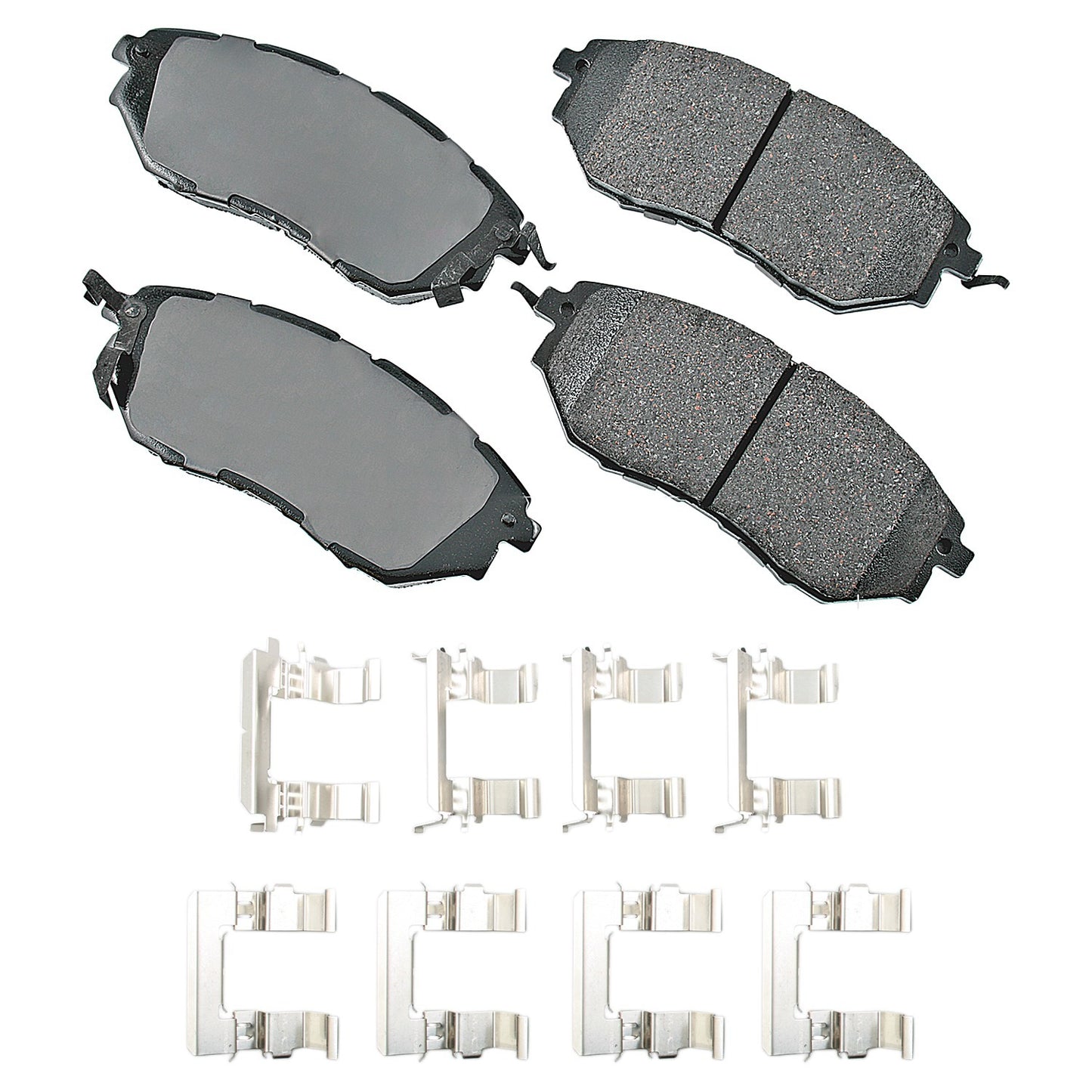 Akebono Brake Corporation Brake Pads - ProAct Ultra-Premium - Front - 17 mm Thick - Subaru 2005-20 - Set of 4