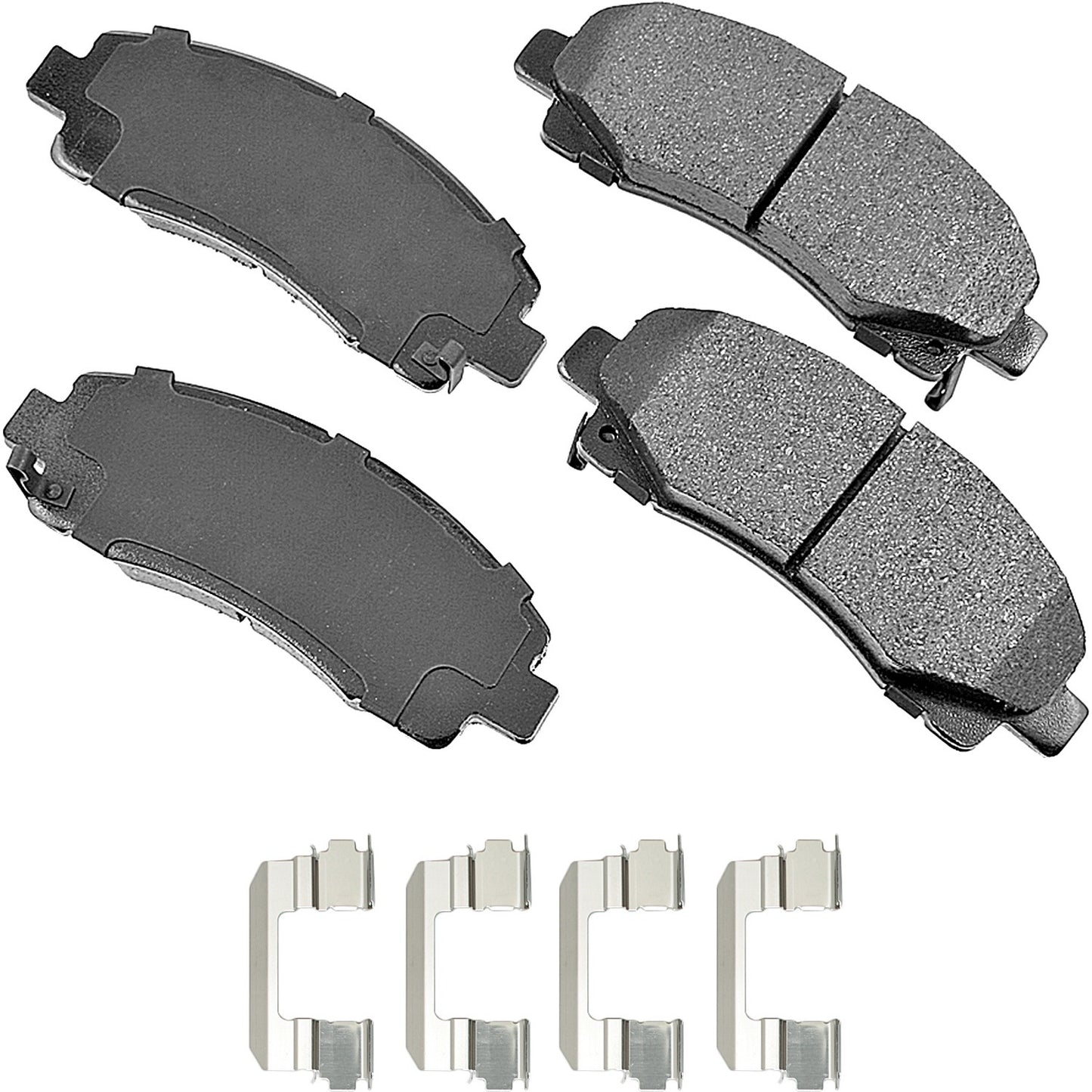 Akebono Brake Corporation Brake Pads - ProAct Ultra-Premium - Front - 18 mm Thick - Acura / Honda 2006-2020 - Set of 4