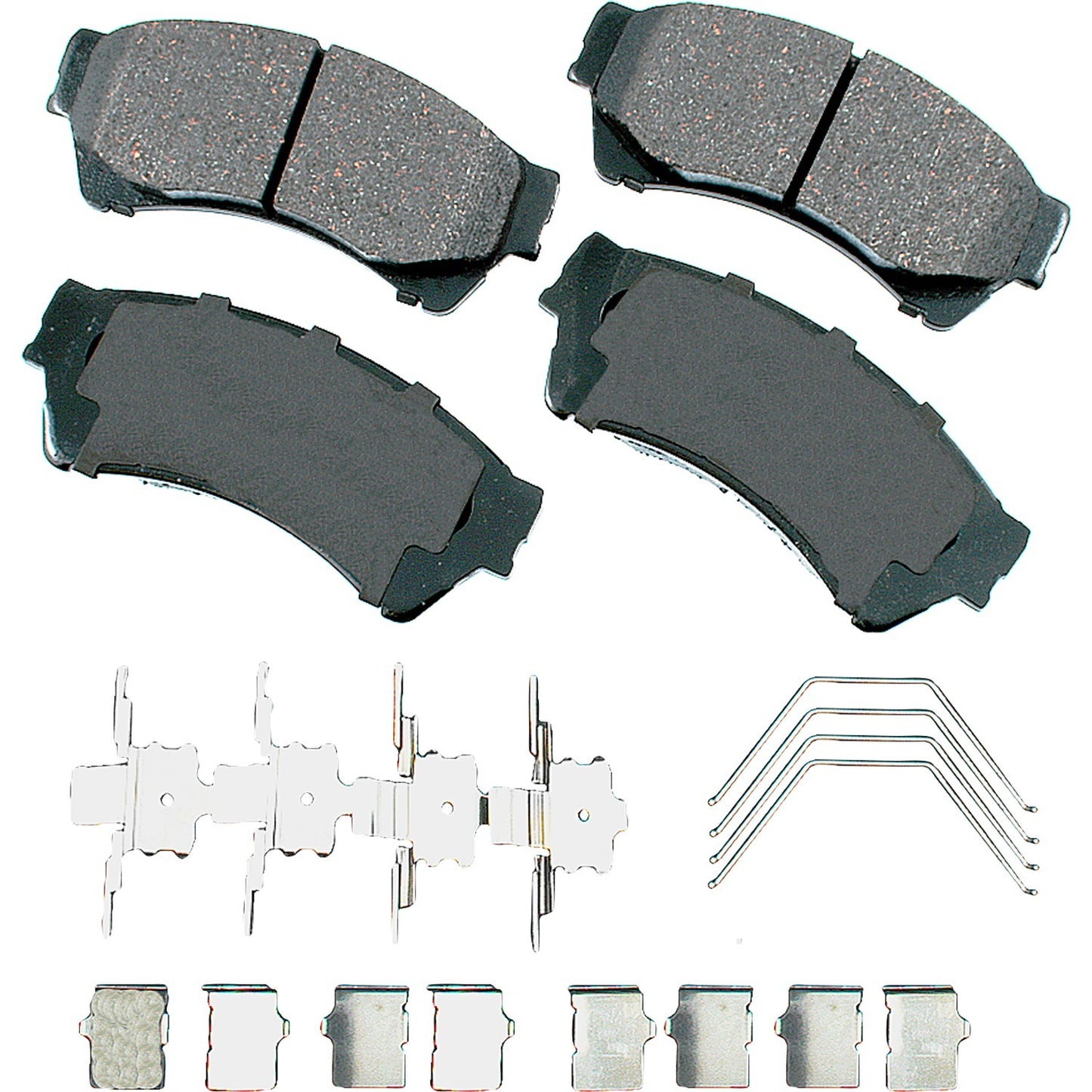 Akebono Brake Corporation Brake Pads - ProAct Ultra-Premium - Front - Ford Midsize Car 2006-12 - Set of 4