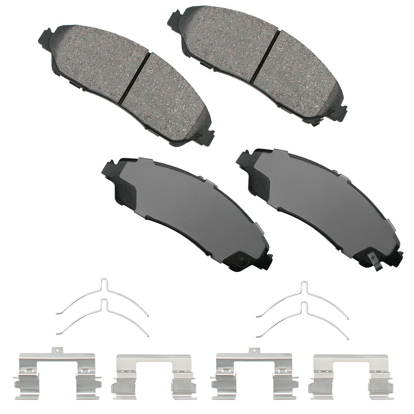 Akebono Brake Corporation Brake Pads - ProAct Ultra-Premium - Front - 17 mm Thick - Acura / Honda 2007-22 - Set of 4