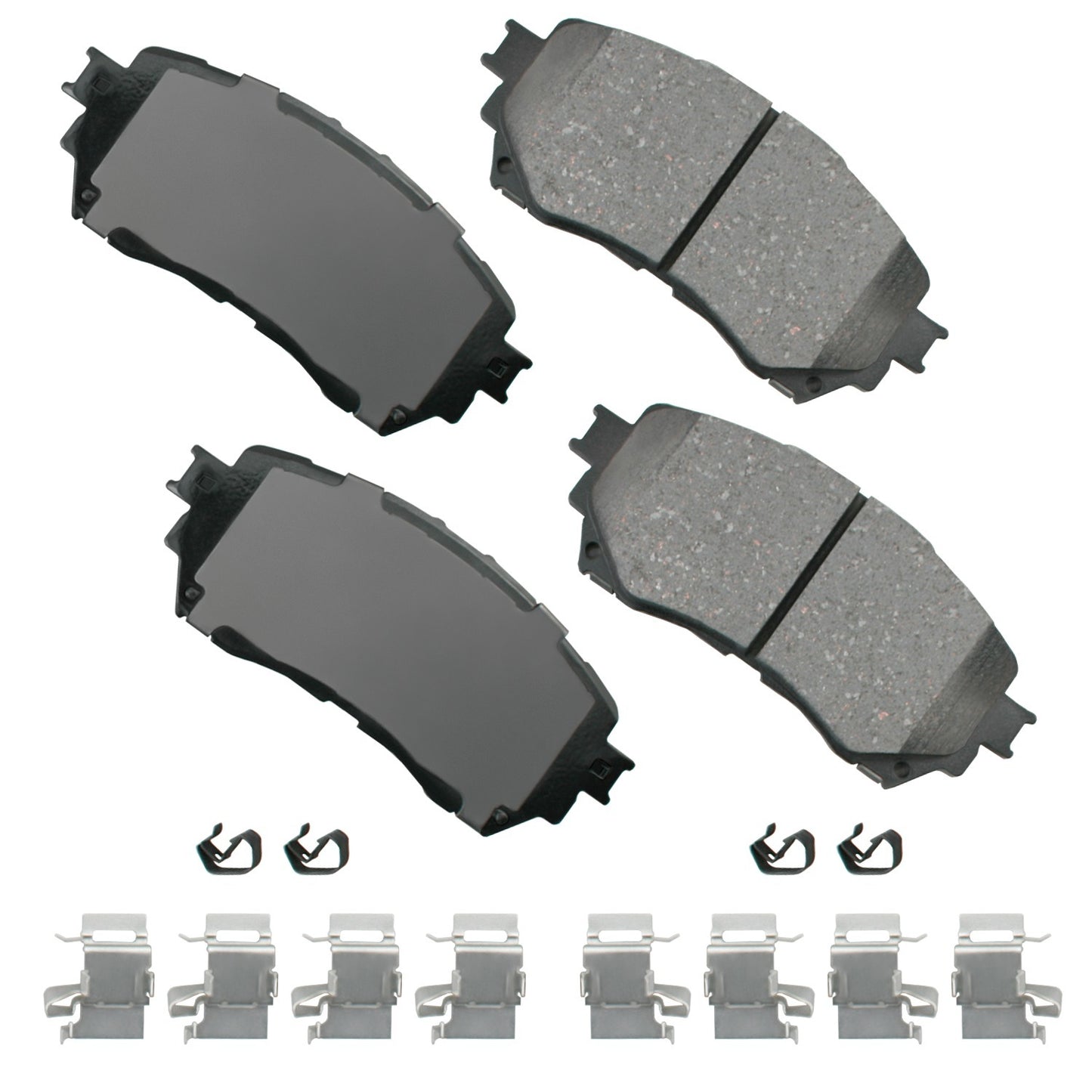 Akebono Brake Corporation Brake Pads - ProAct Ultra-Premium - Front - Hardware Included - Mazda 6 2014-21 - Set of 4