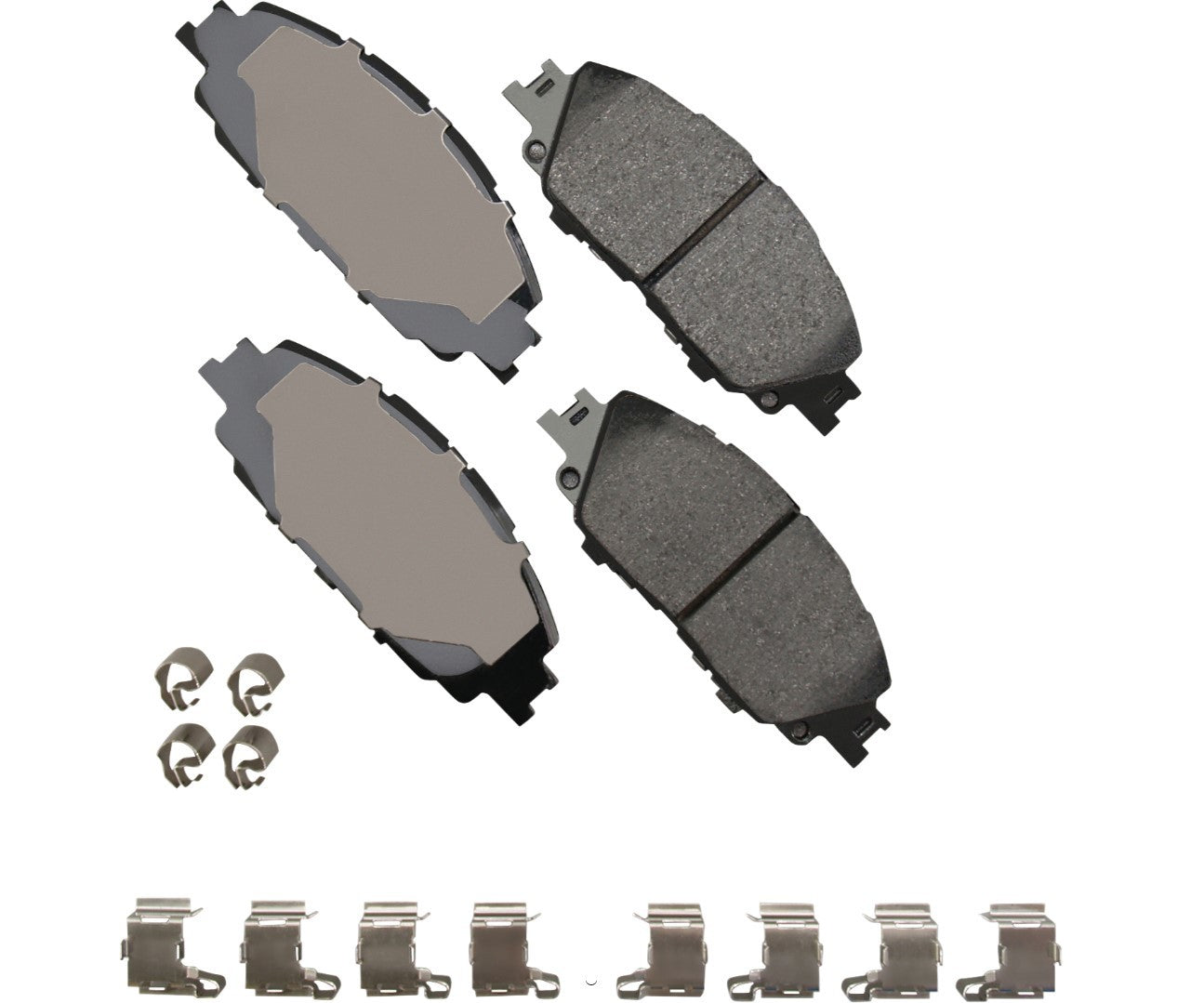 Akebono Brake Corporation Brake Pads - ProAct Ultra-Premium - Front - Hardware Included - Toyota Prius / Corolla