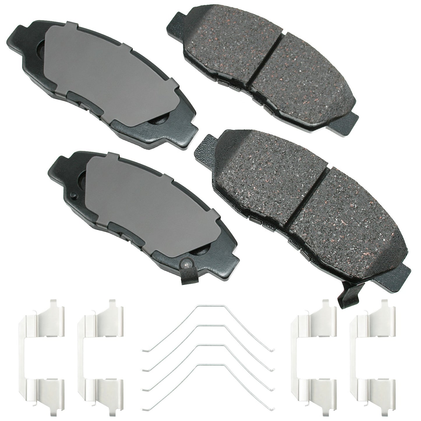 Akebono Brake Corporation Brake Pads - ProAct Ultra-Premium - Front - 15.9 mm Thick - Acura / Honda 1997-15 - Set of 4