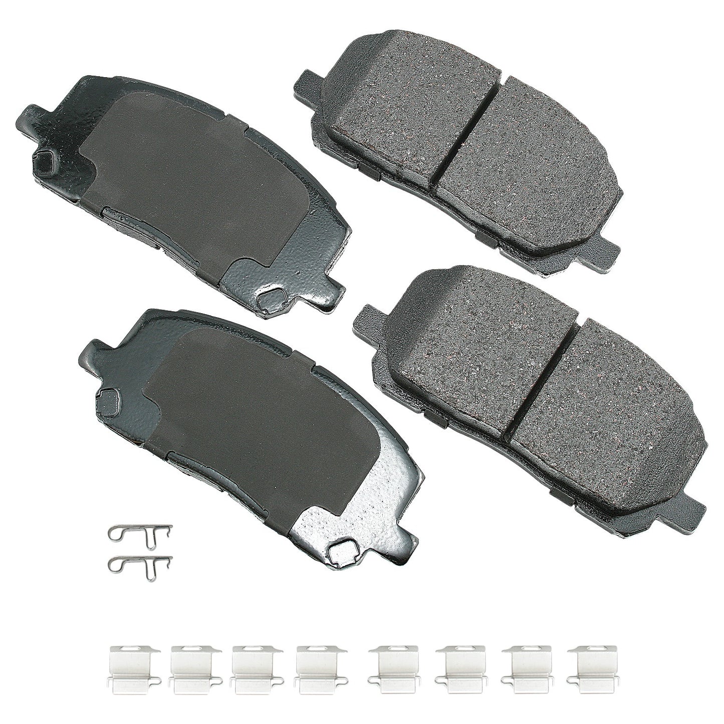 Akebono Brake Corporation Brake Pads - ProAct Ultra-Premium - Front - 18.6 mm Thick - Toyota 2001-07 - Set of 4