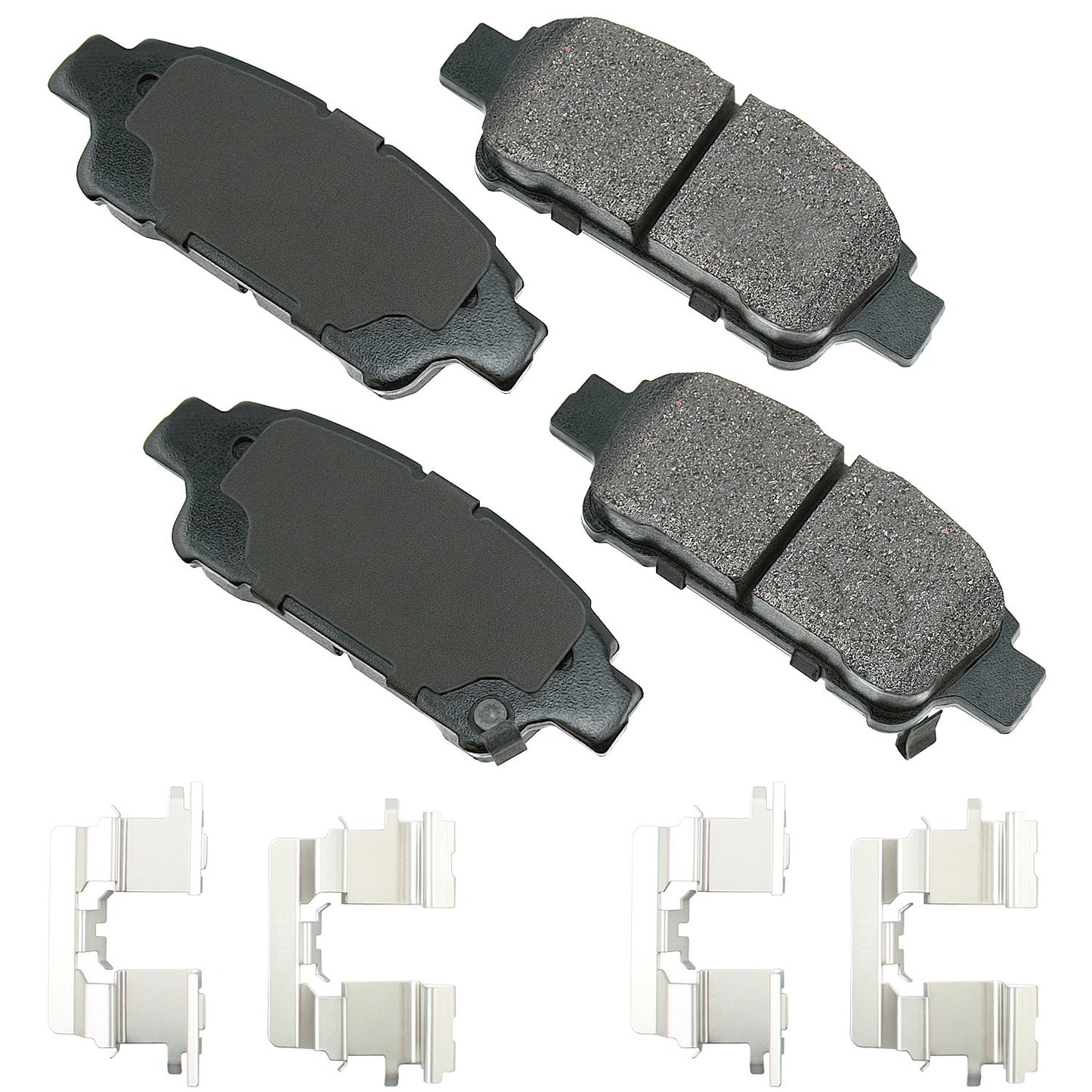 Akebono Brake Corporation Brake Pads - ProAct Ultra-Premium - Rear - 16.6 mm Thick - Toyota 2004-10 - Set of 4