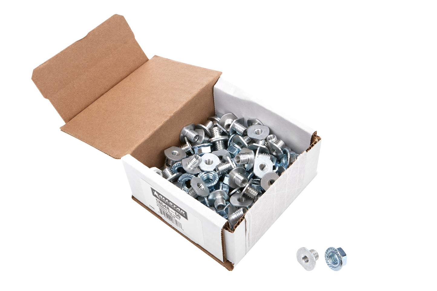 Allstar Performance Threaded Nut Insert - 1/4-20 in ID - 3/8 in OD - Aluminum - Natural - Set of 50