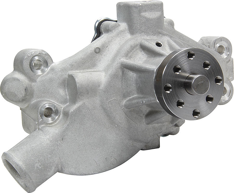 Allstar Performance Water Pump - Mechanical - 3/4 in Pilot - Short Design - Aluminum - Natural - Small Block Chevy -