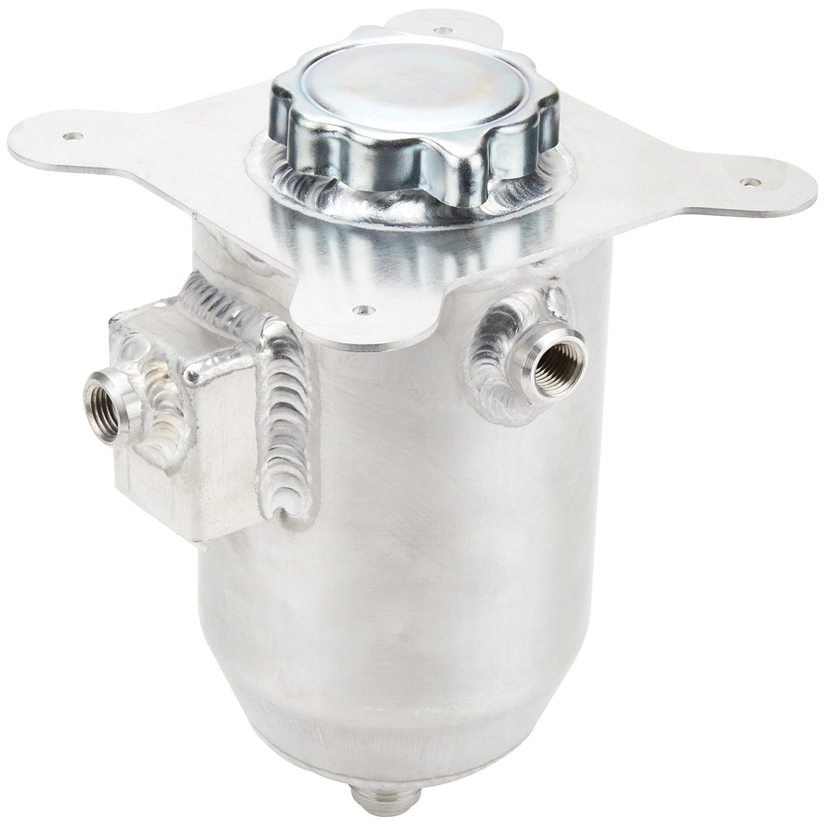 Allstar Performance Remote Fill Tank - Panel Mount - Twist-On Cap - 10 AN Outlet - 3/8 in NPT Overflow - Integrated