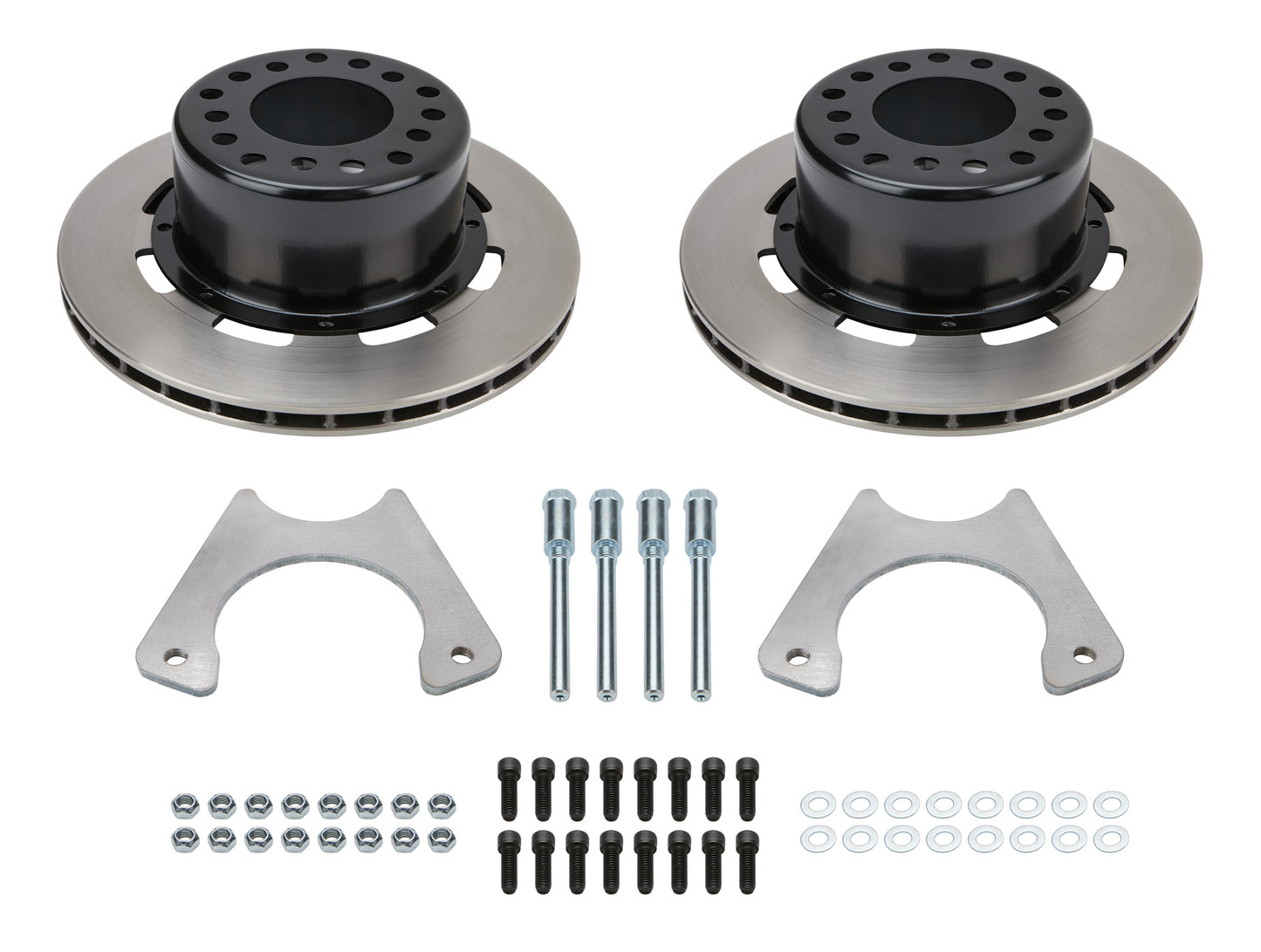Allstar Performance Brake System - Rear - GM Metric - 1 Piston Caliper - 11.750 in Plain Iron Rotor - Offset Hat - 3