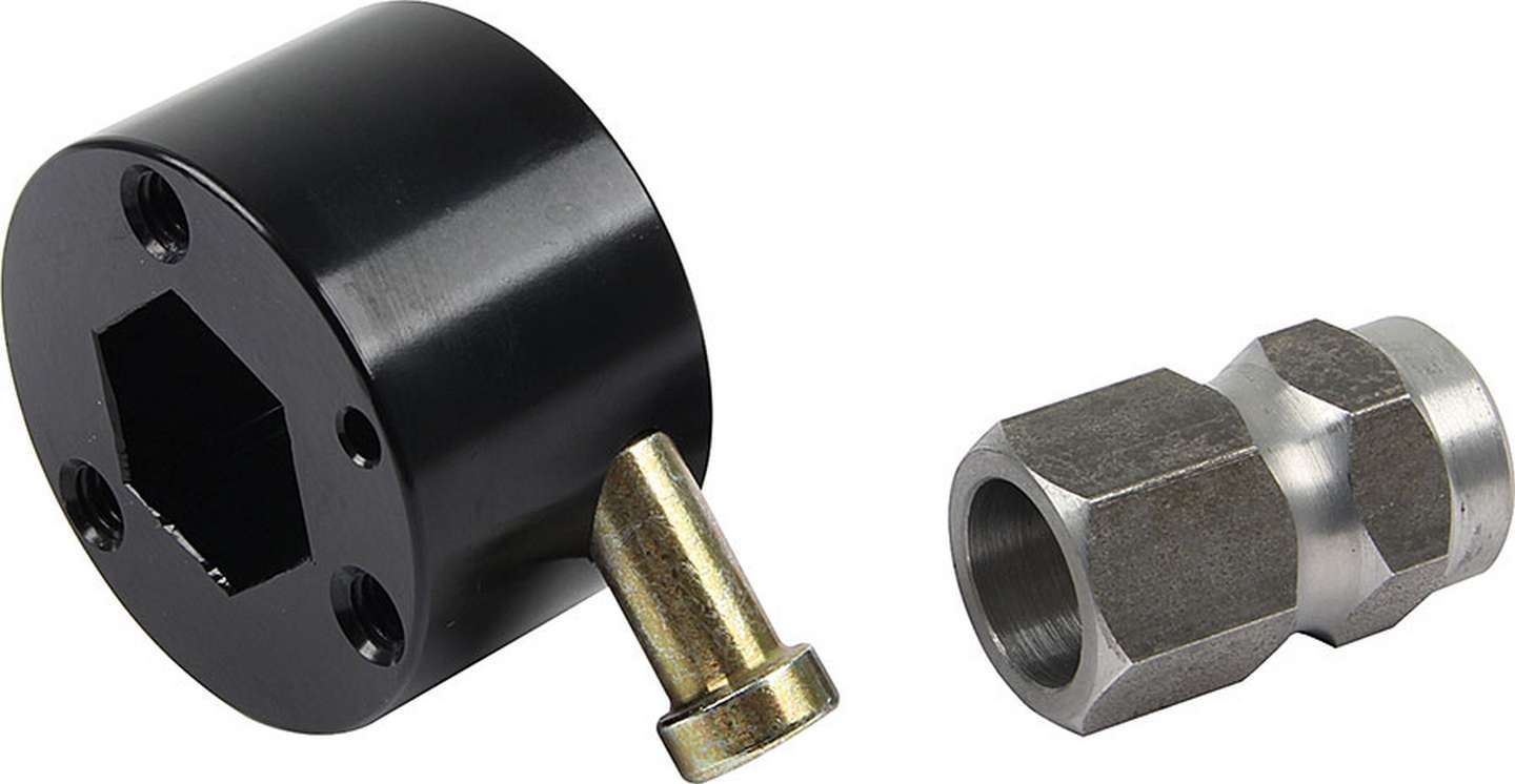 Allstar Performance Steering Wheel Quick Release - Push Button Release - Hex Style - Aluminum - Black Anodized - 3/4