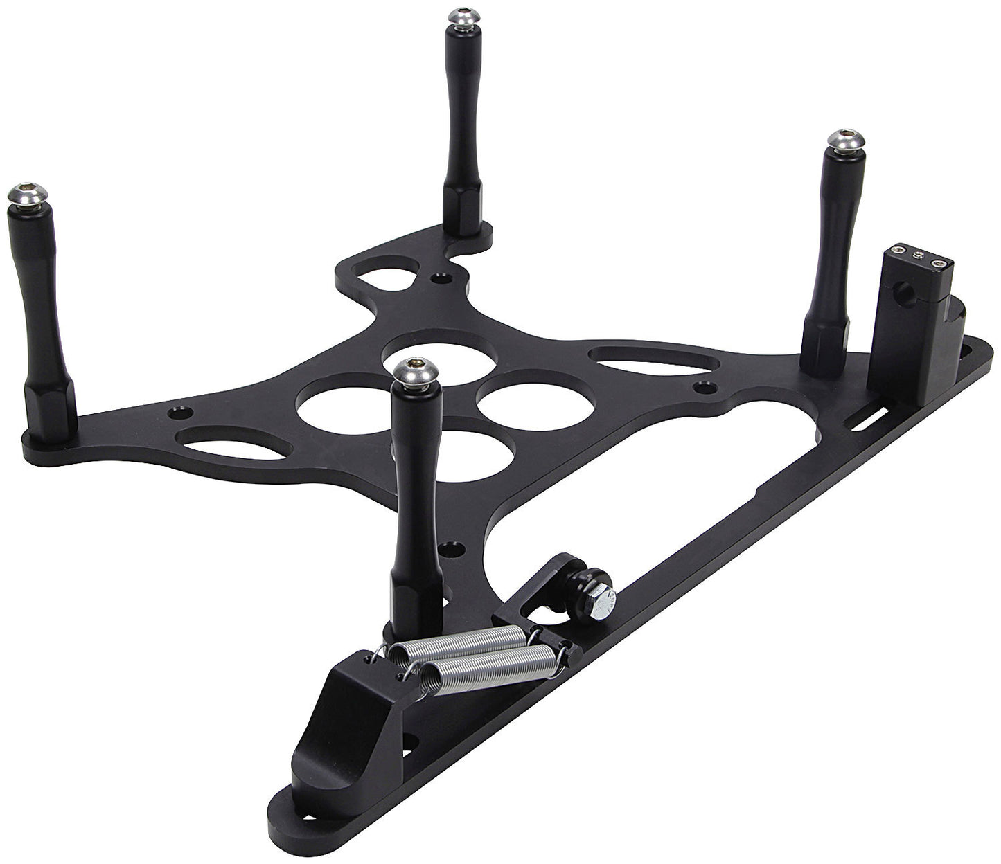 Allstar Performance Scoop Tray Mount - Hardware Included - Aluminum - Black Anodized - Square Bore Carburetors - Each
