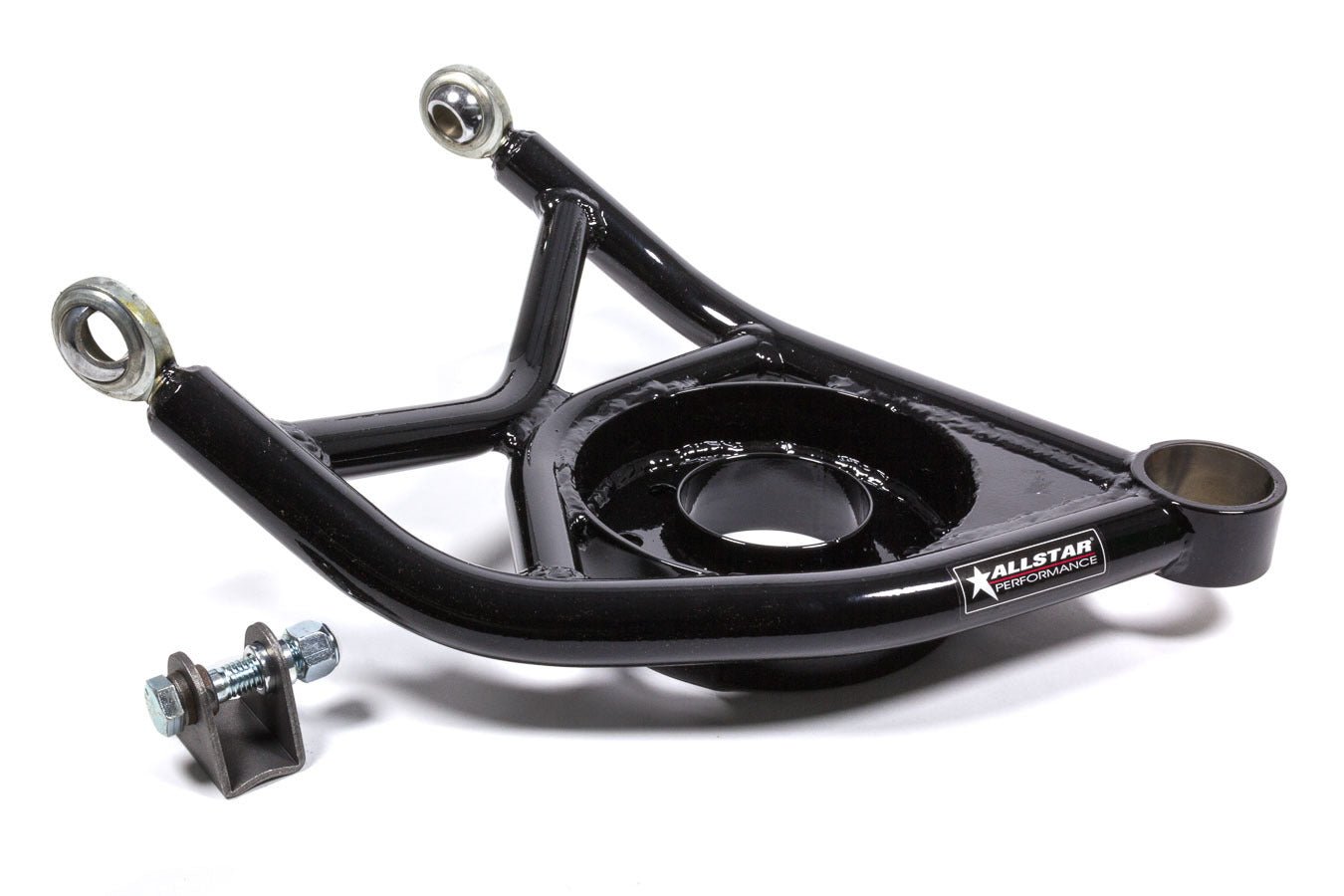 Allstar Performance Control Arm - Tubular - Driver Side - Lower - Press-In Ball Joint - Steel - Black Powder Coat - GM