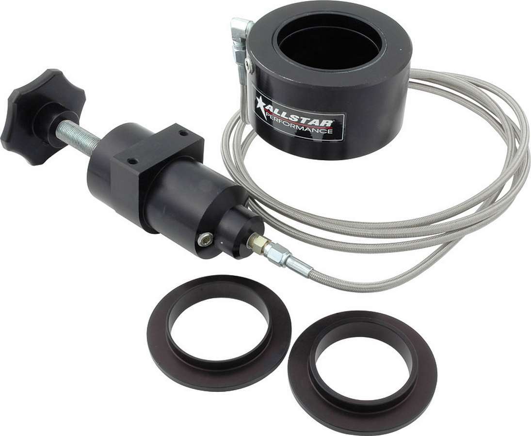 Allstar Performance Coil-Over Spring Adjuster - Hydraulic - 9 ft Hose Included - Aluminum - Black Anodized - 2.5 in ID