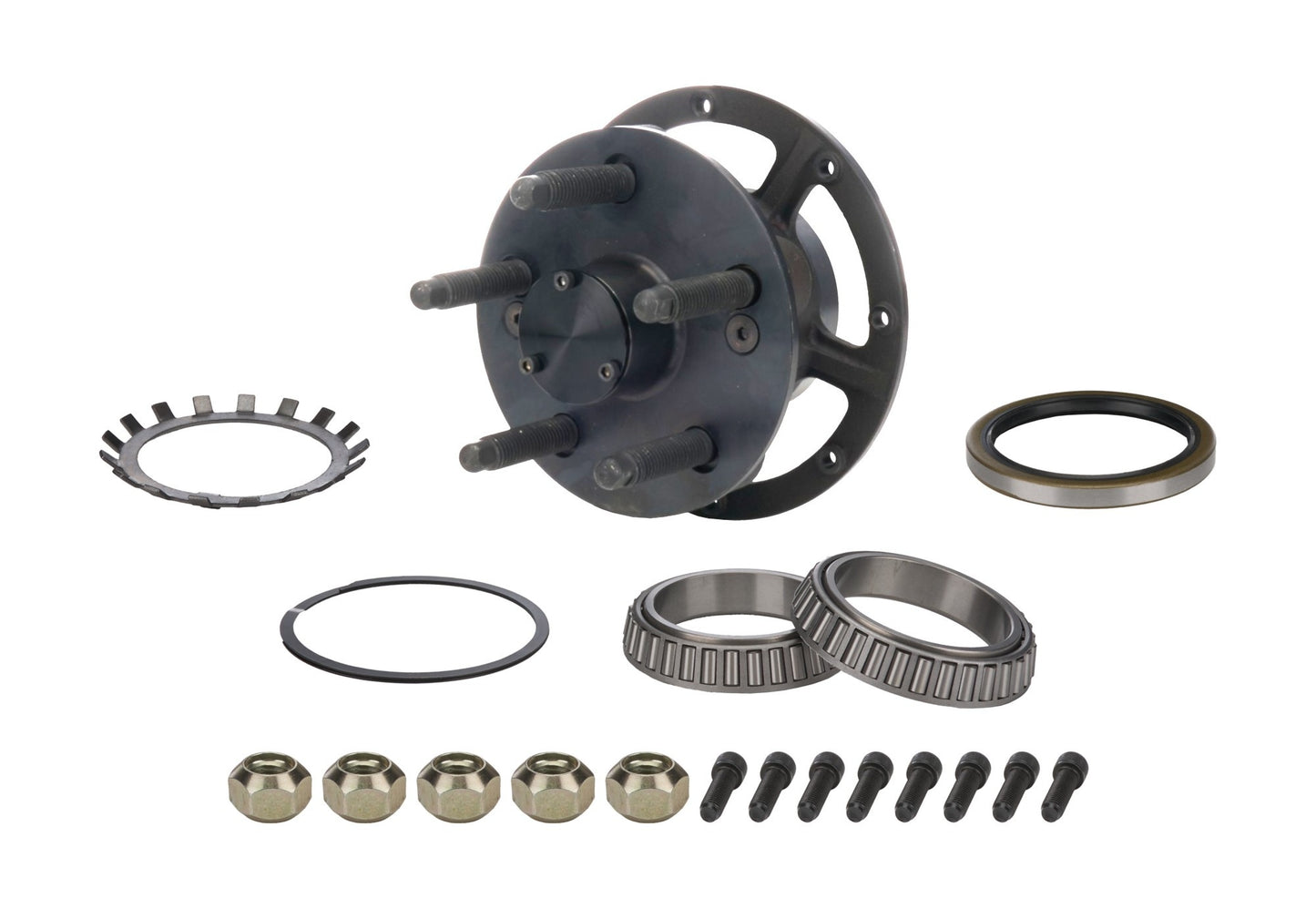 Allstar Performance Wheel Hub - Grand National - 5 x 4.75 in Wheel - 8 x 7.00 in Rotor - Steel - Black Oxide - Each
