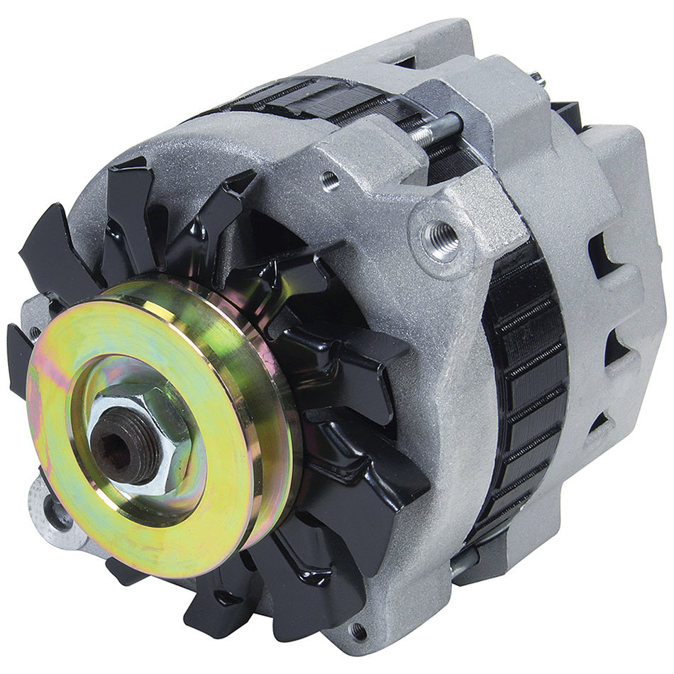 Allstar Performance Alternator - 80 amps - 12V - 1-Wire - Single V-Belt Pulley - Aluminum Case - Natural - GM - Each
