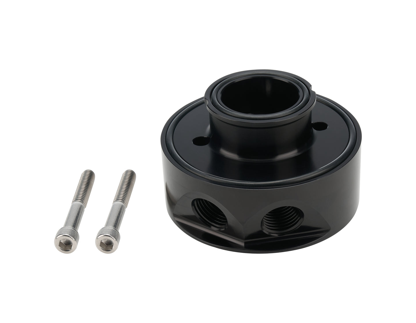 Allstar Performance Oil Filter Adapter - Sandwich - Bolt-On - 1/2 in NPT Female Inlet - 1/2 in NPT Female Outlet -