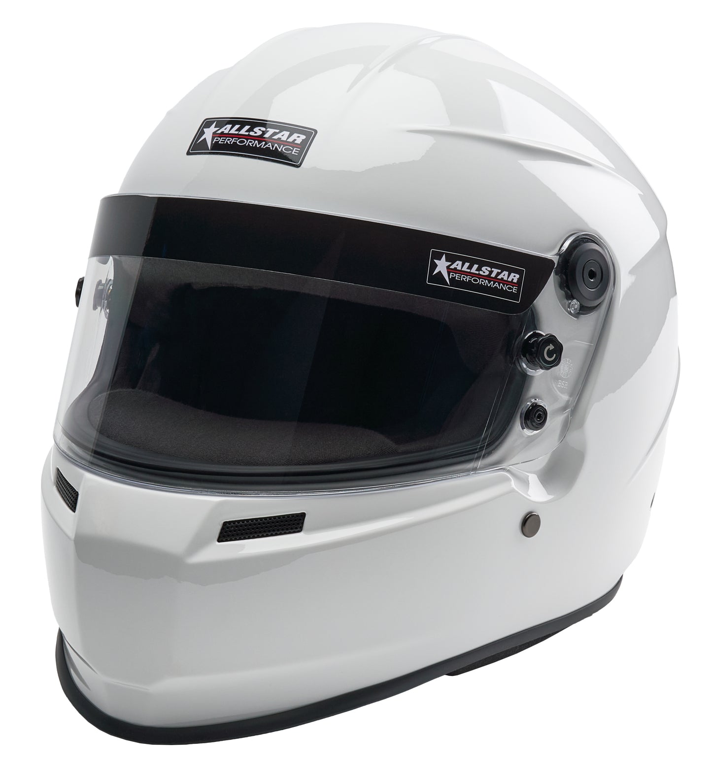 Allstar Performance Helmet - Series 60 - Snell SA2025 - Head and Neck Support Ready - White - X-Large - Each