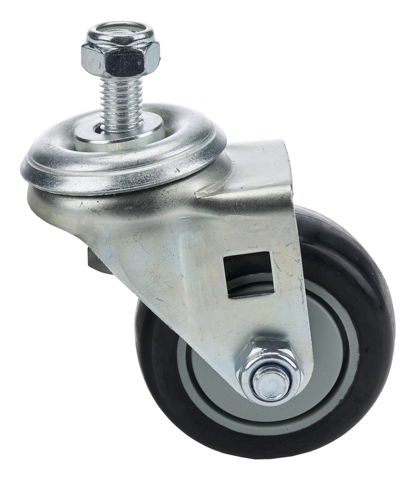 Allstar Performance Chassis Dolly Caster - 1/2 in Studs - 3 in Wheels - Rubber / Steel - Each