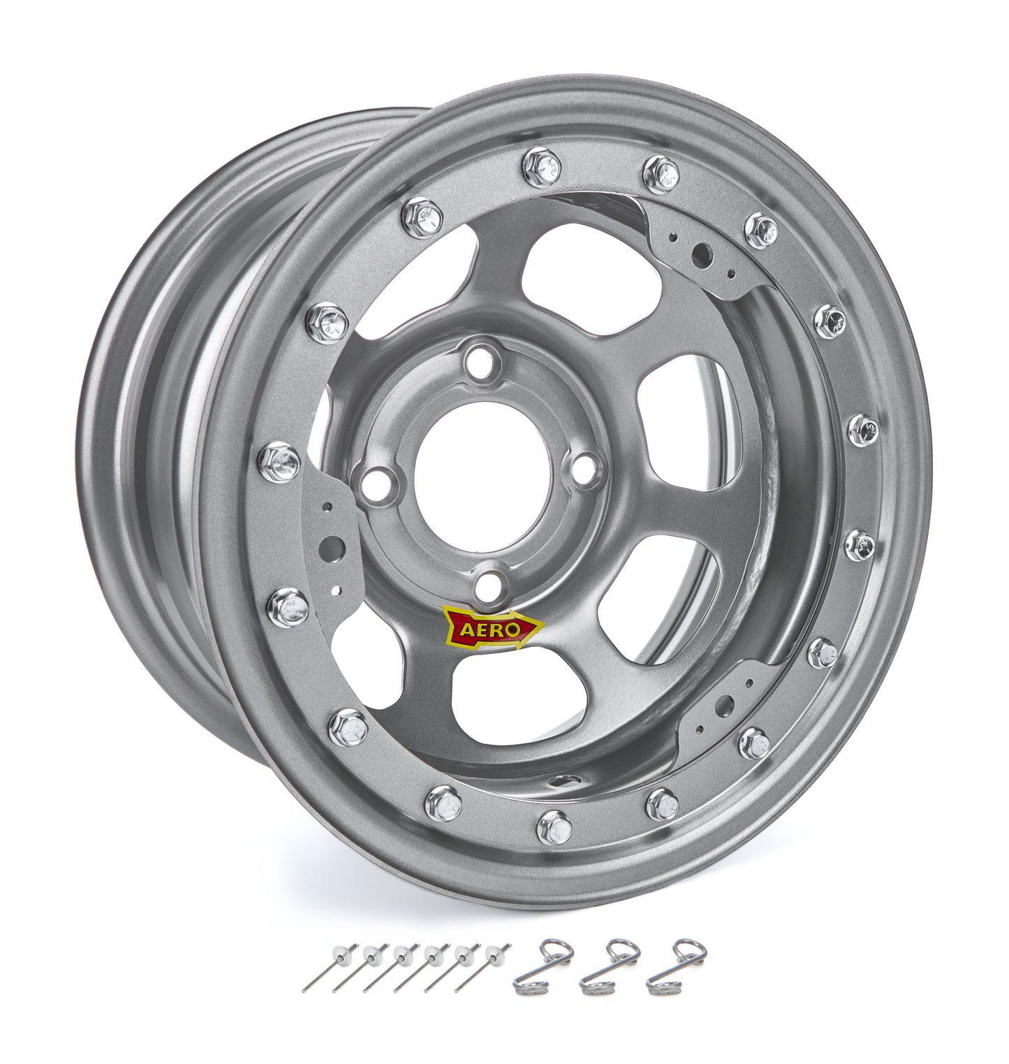 Aero Race Wheels Wheel - 33-Series - 13 x 7 in - 2.000 in Backspace - 4 x 4.50 in Bolt Pattern - Beadlock - Steel -