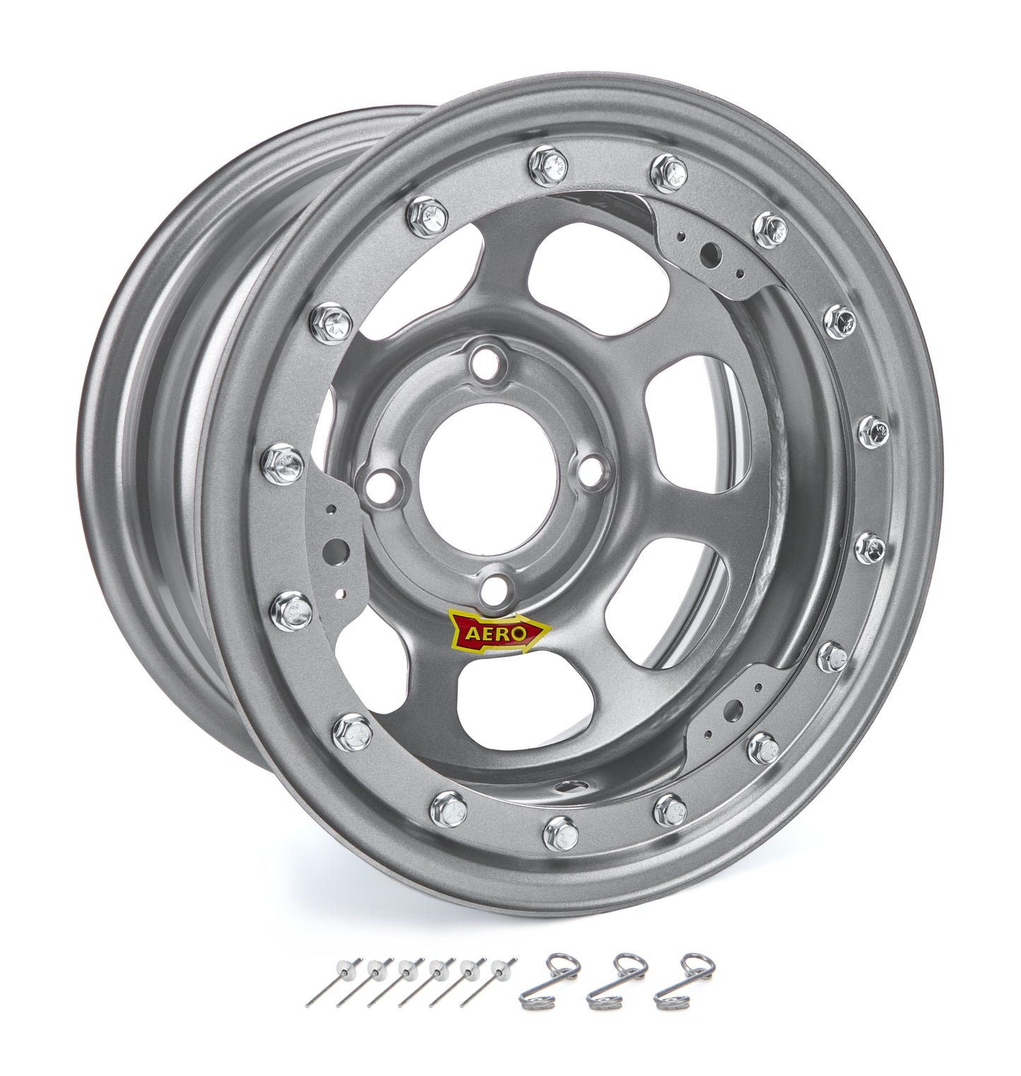 Aero Race Wheels Wheel - 33-Series - 13 x 8 in - 2.000 in Backspace - 4 x 4.50 in Bolt Pattern - Beadlock - Steel -