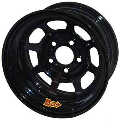 Aero Race Wheels Wheel - 51-Series - 15 x 8 in - 4.000 in Backspace - 5 x 5.00 in Bolt Pattern - Steel - Black Powder