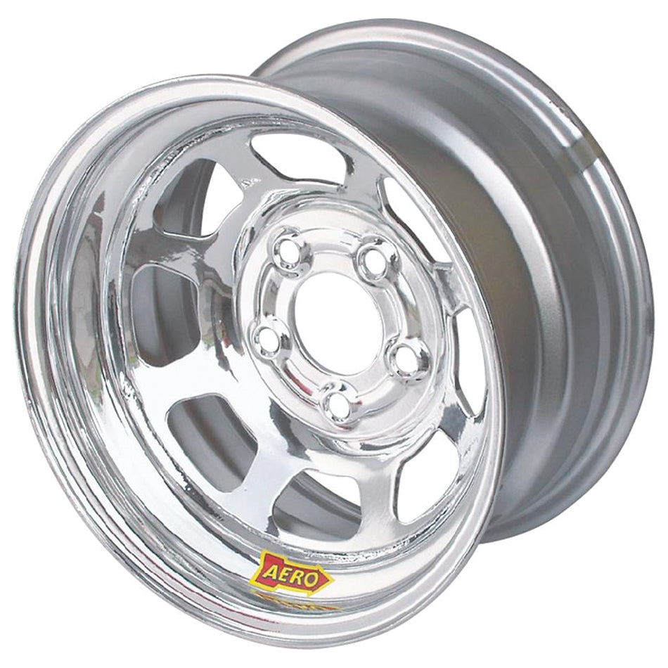 Aero Race Wheels Wheel - 51-Series - 15 x 10 in - 5.000 in Backspace - 5 x 5.00 in Bolt Pattern - Steel - Chrome - Each