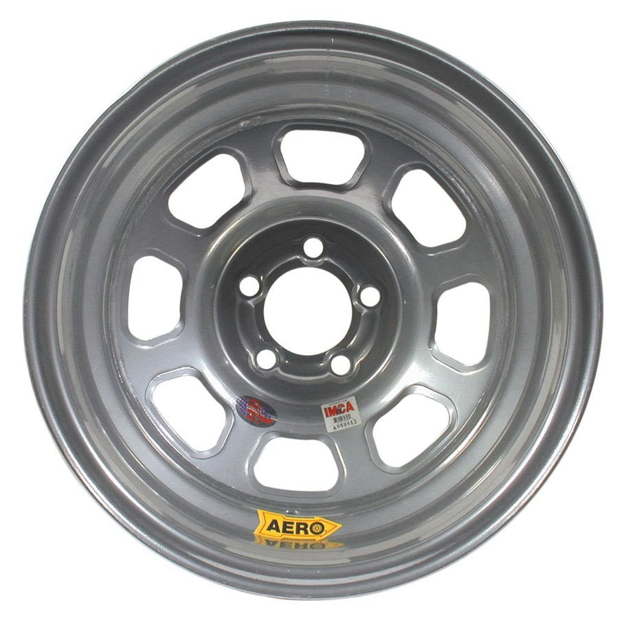 Aero Race Wheels Wheel - 52-Series - 15 x 8 in - 1.000 in Backspace - 5 x 4.50 in Bolt Pattern - Steel - Silver Powder