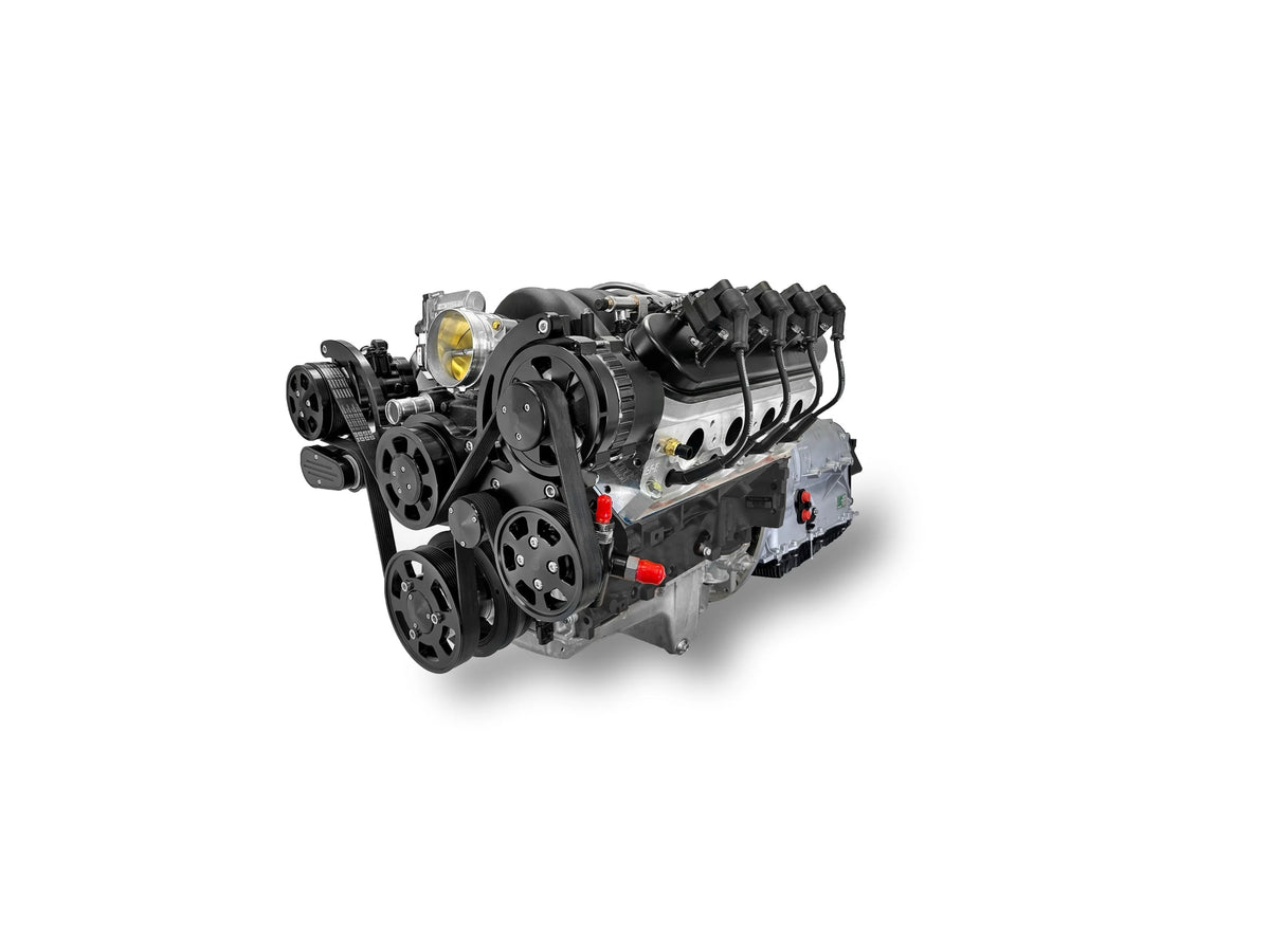 Blueprint Engines Crate Engine - Base Dressed Engine - 376 Cubic Inch - 530 HP - Pulleys Included - GM LS-Series - Each