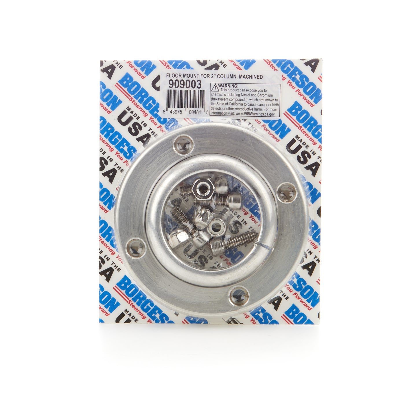 Borgeson Steering Column Bracket - 4 in Outer Diameter - 2 in Diameter Tube - Swivel - Aluminum - Machined - Each
