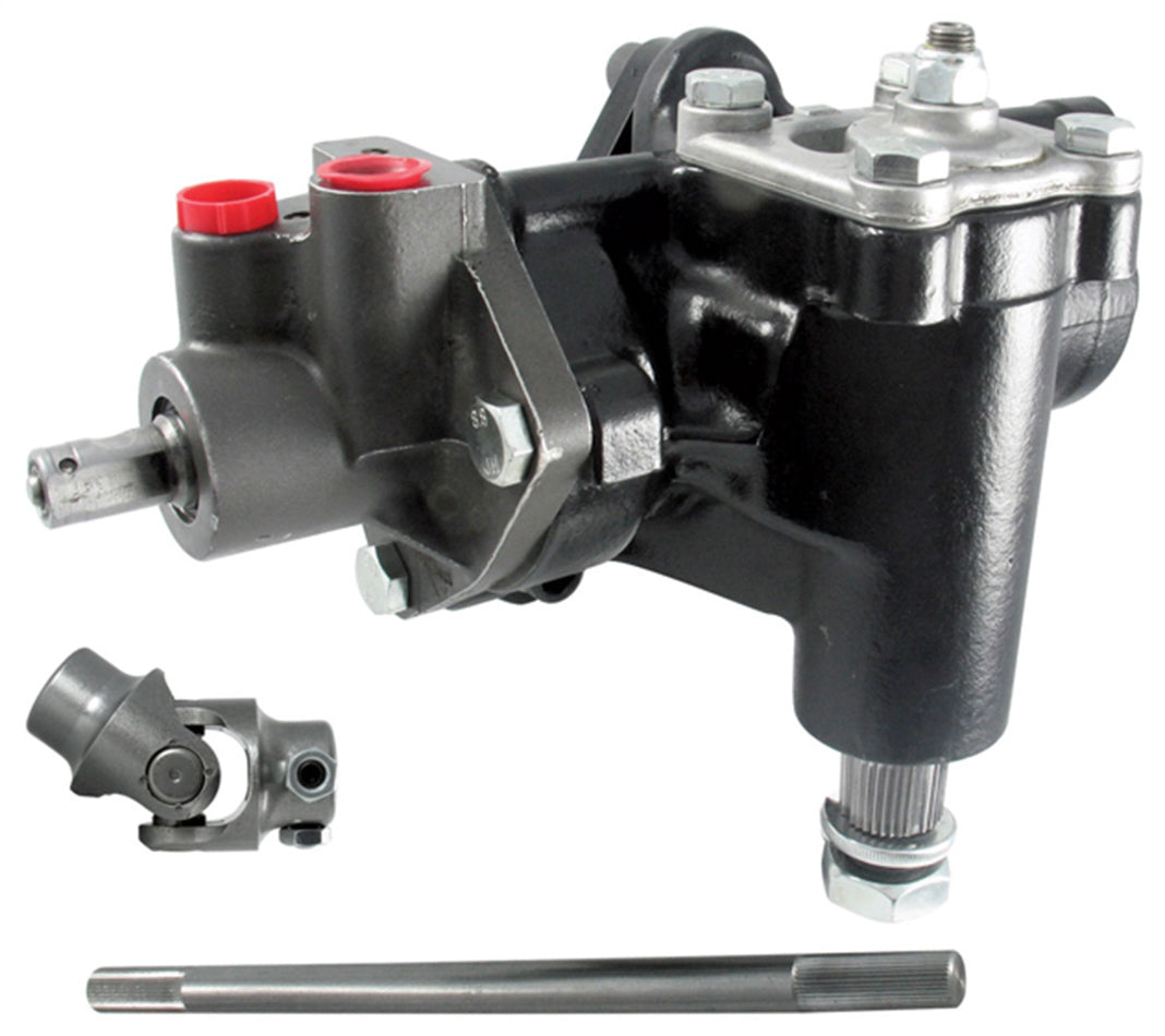 Borgeson Steering Box - Power - Delphi 600 - Joints / Shaft - Iron - GM A-Body 1958-64 - Kit