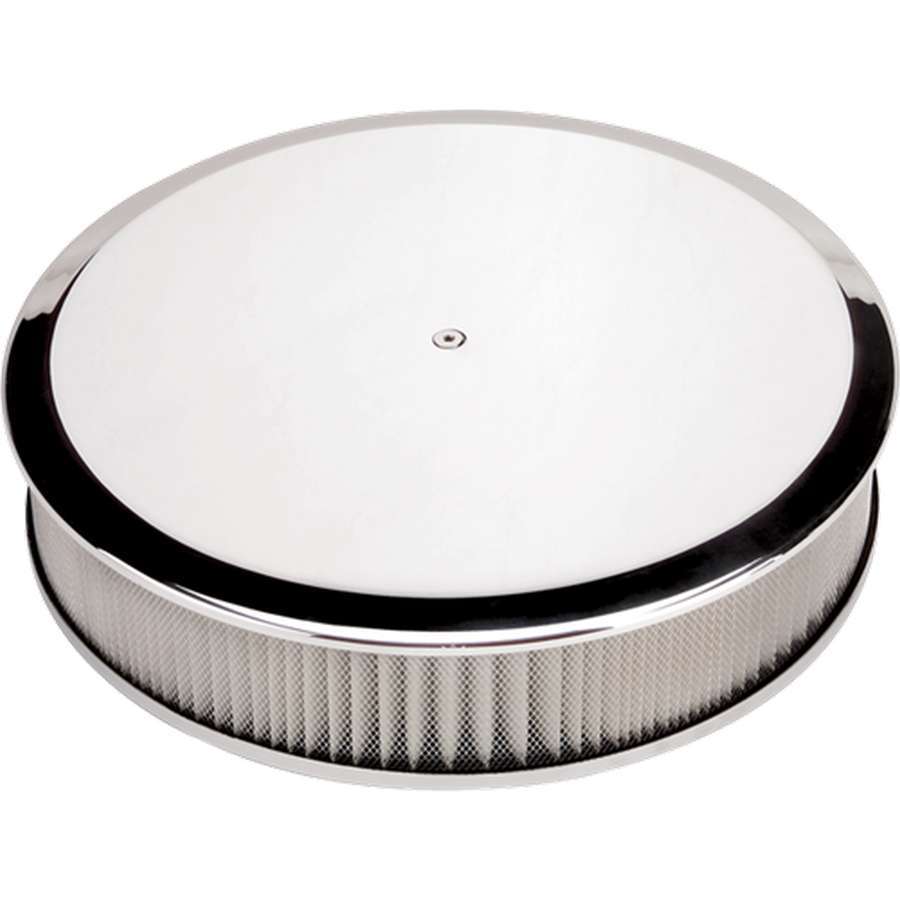 Billet Specialties Air Cleaner Assembly - 14 in Round - 3 in Element - 5-1/8 in Carb Flange - Dropped Base - Aluminum