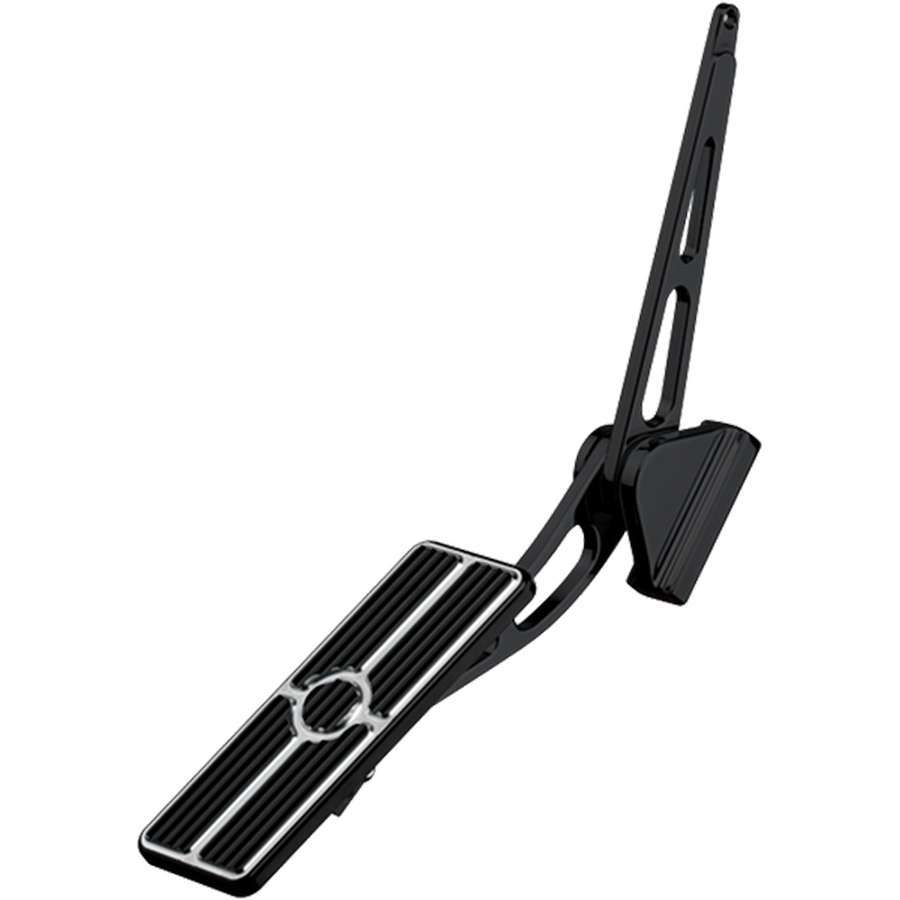 Billet Specialties Pedal Assembly - Rectangle - Gas - Aluminum - Black Anodized - Cable Linkage - Each