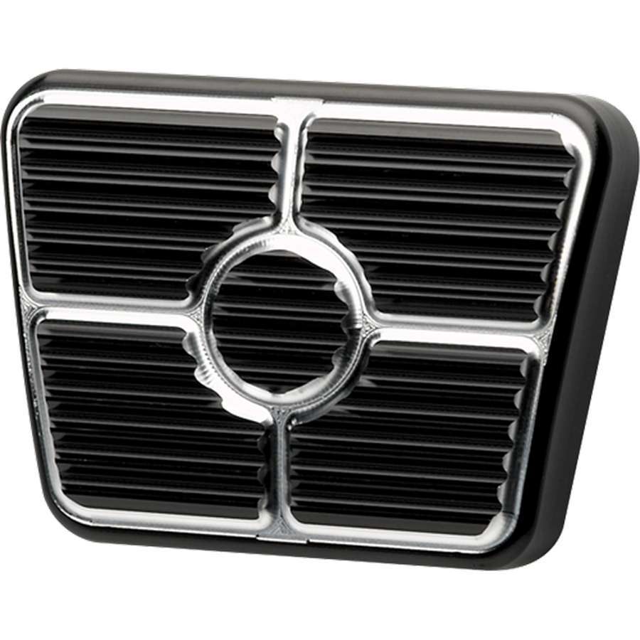 Billet Specialties Pedal Pad - Brake / Clutch - 3-7/8 in Wide x 2-3/4 in Tall - Aluminum - Black Anodized - GM F-Body