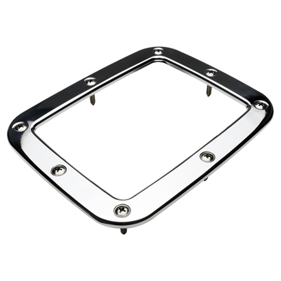 Billet Specialties Shifter Boot Ring - 5-3/4 x 7-1/8 in Rectangle - Stainless Hardware - Aluminum - Polished - Each